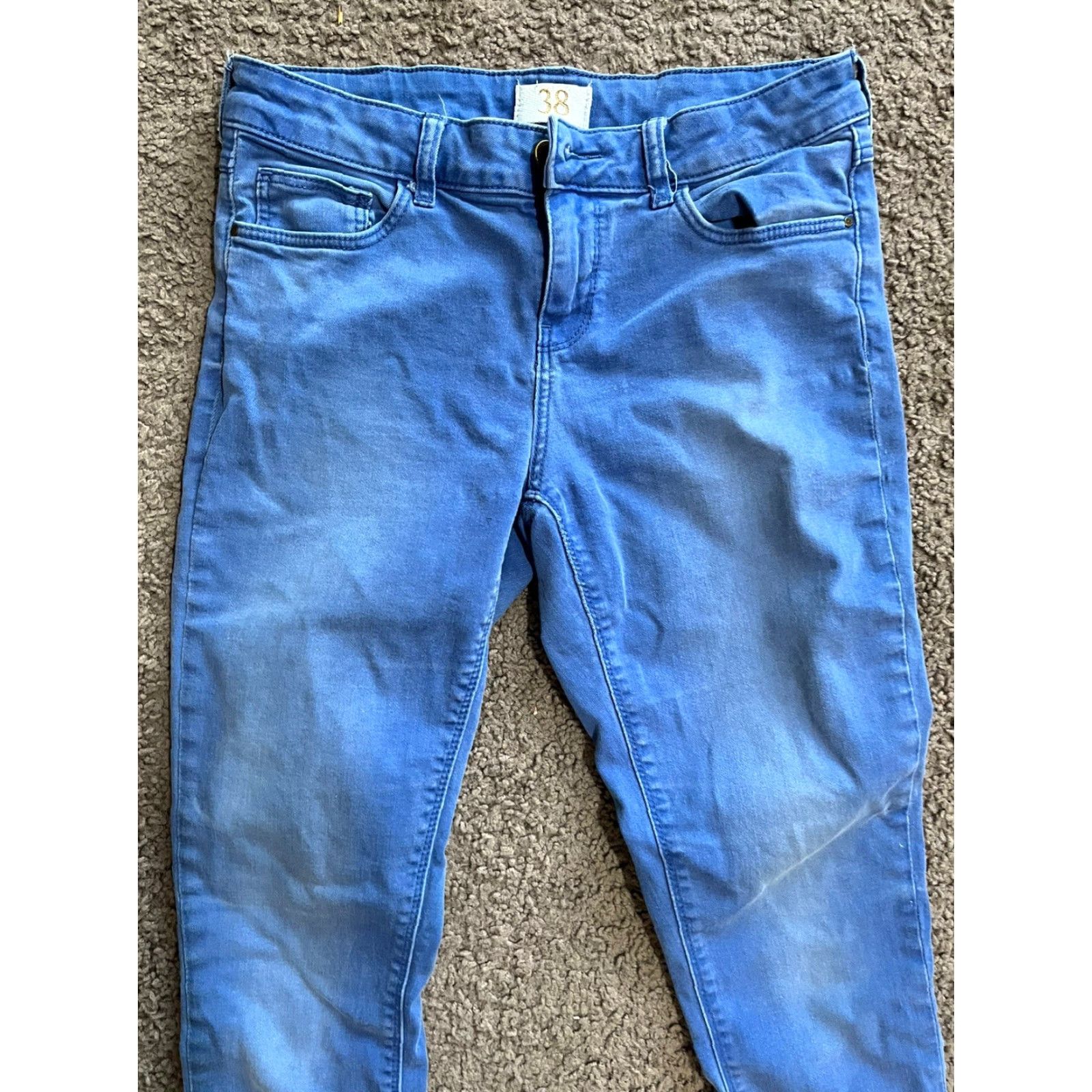 Zara ZARA Basic Jeans Women Blue 6 Regular Size Solid USA Womens Size 28" / US 6 / IT 42 - 4 Thumbnail