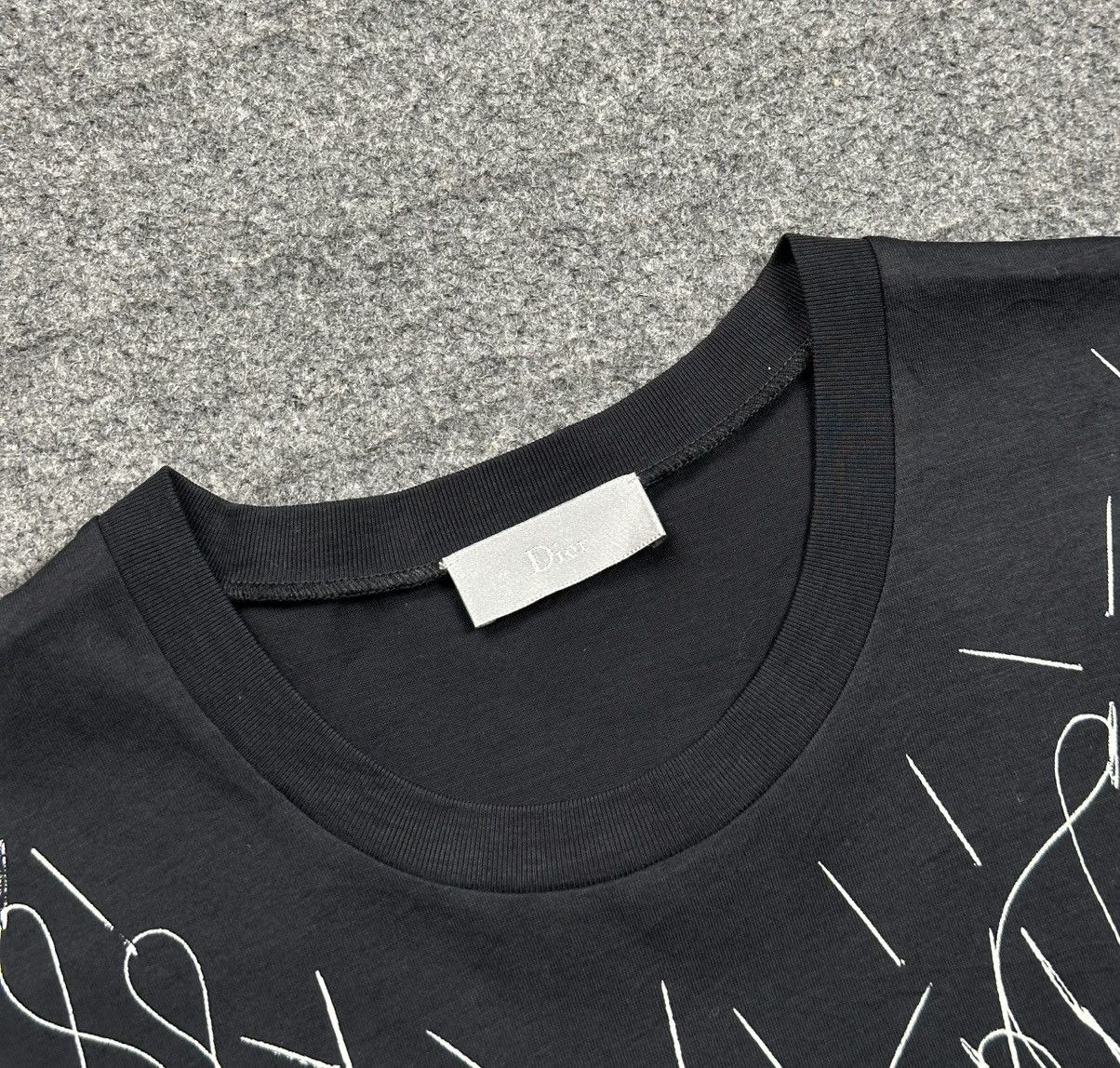 Dior Dior - Dior Homme Krisvan Assche 2013 Pen Line Abstract Tee Size US S / EU 44-46 / 1 - 6 Thumbnail