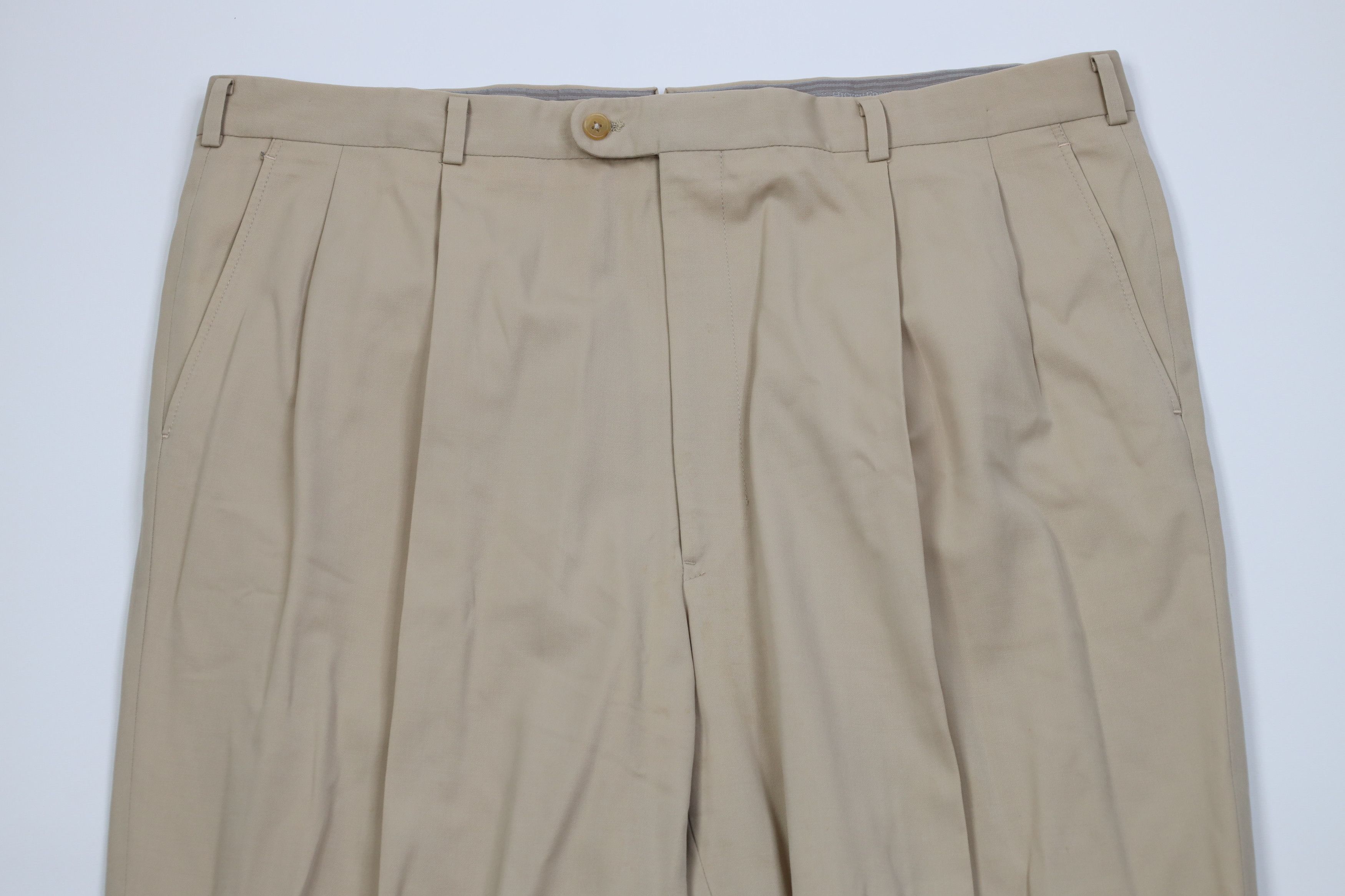 Hickey Freeman Vintage 90s Hickey Freeman Wide Leg Chino Pants USA Size US 40 / EU 56 - 2 Thumbnail