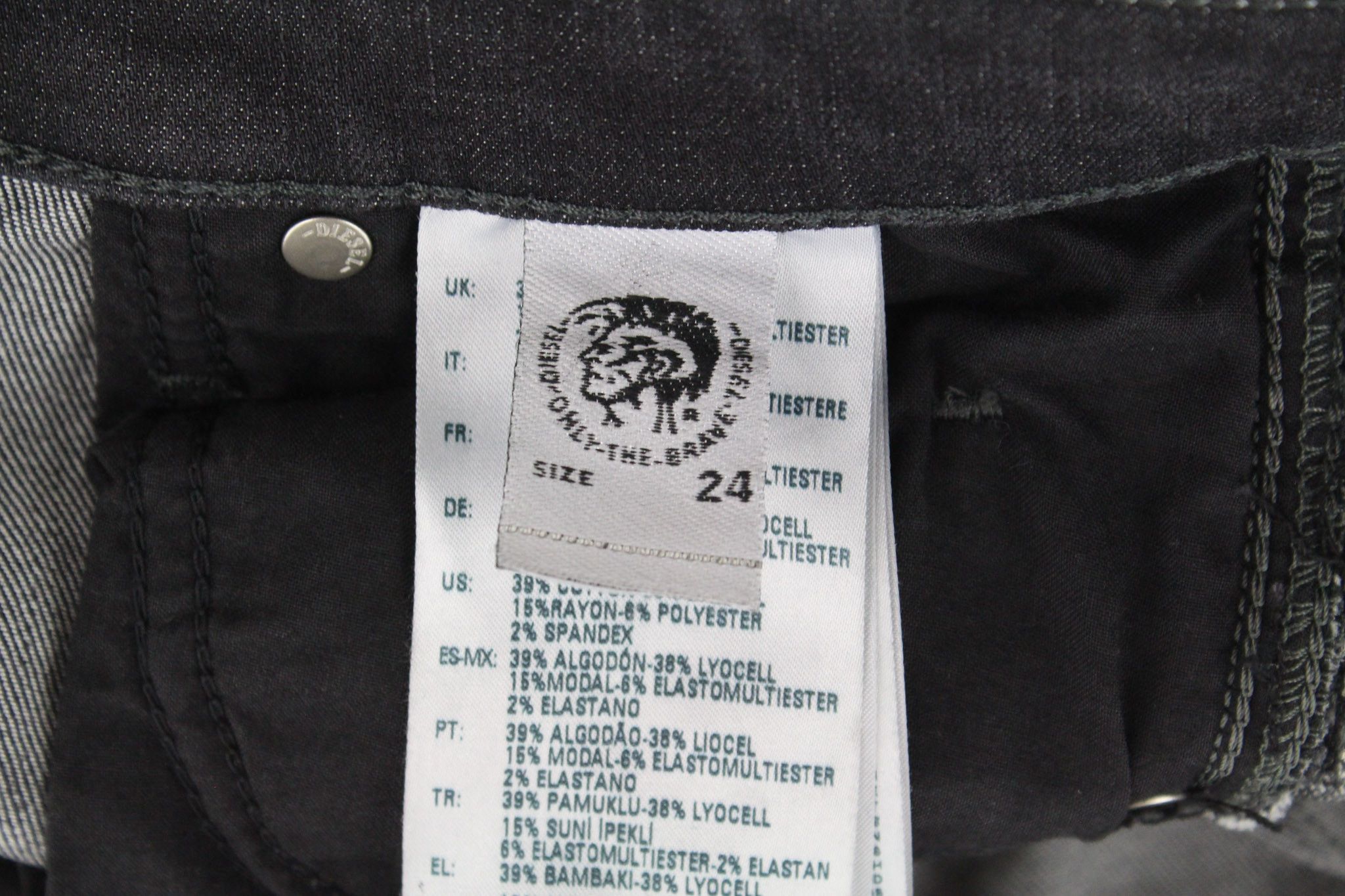 Diesel BABHILA 084YT W24/L32 Grey Distress Girls Jeans 71179 Size 24" / US 00 / IT 34 - 9 Thumbnail