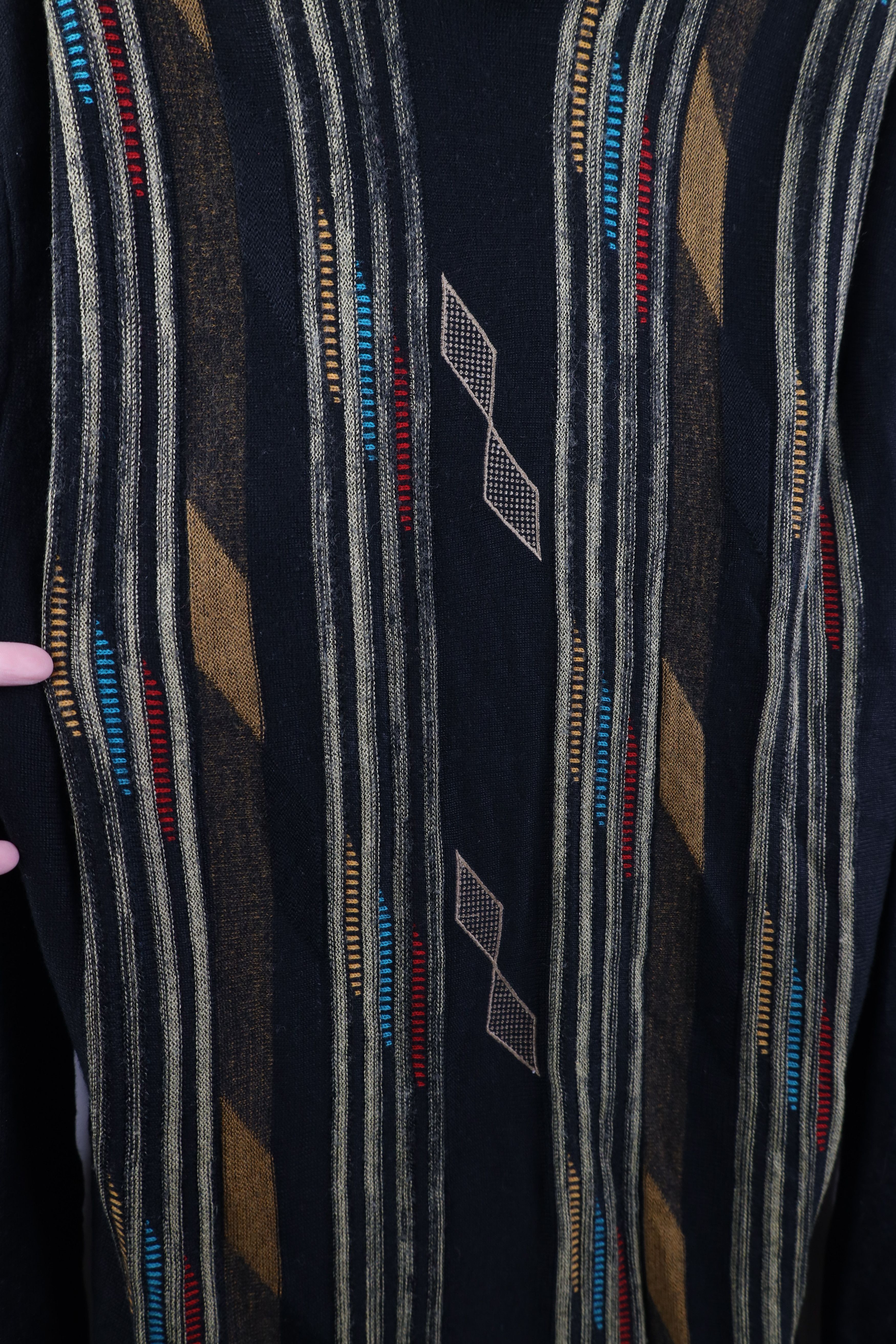 Vintage Vintage 90s Coogi Style Rainbow Wool Blend Knit Sweater Size US L / EU 52-54 / 3 - 4 Thumbnail