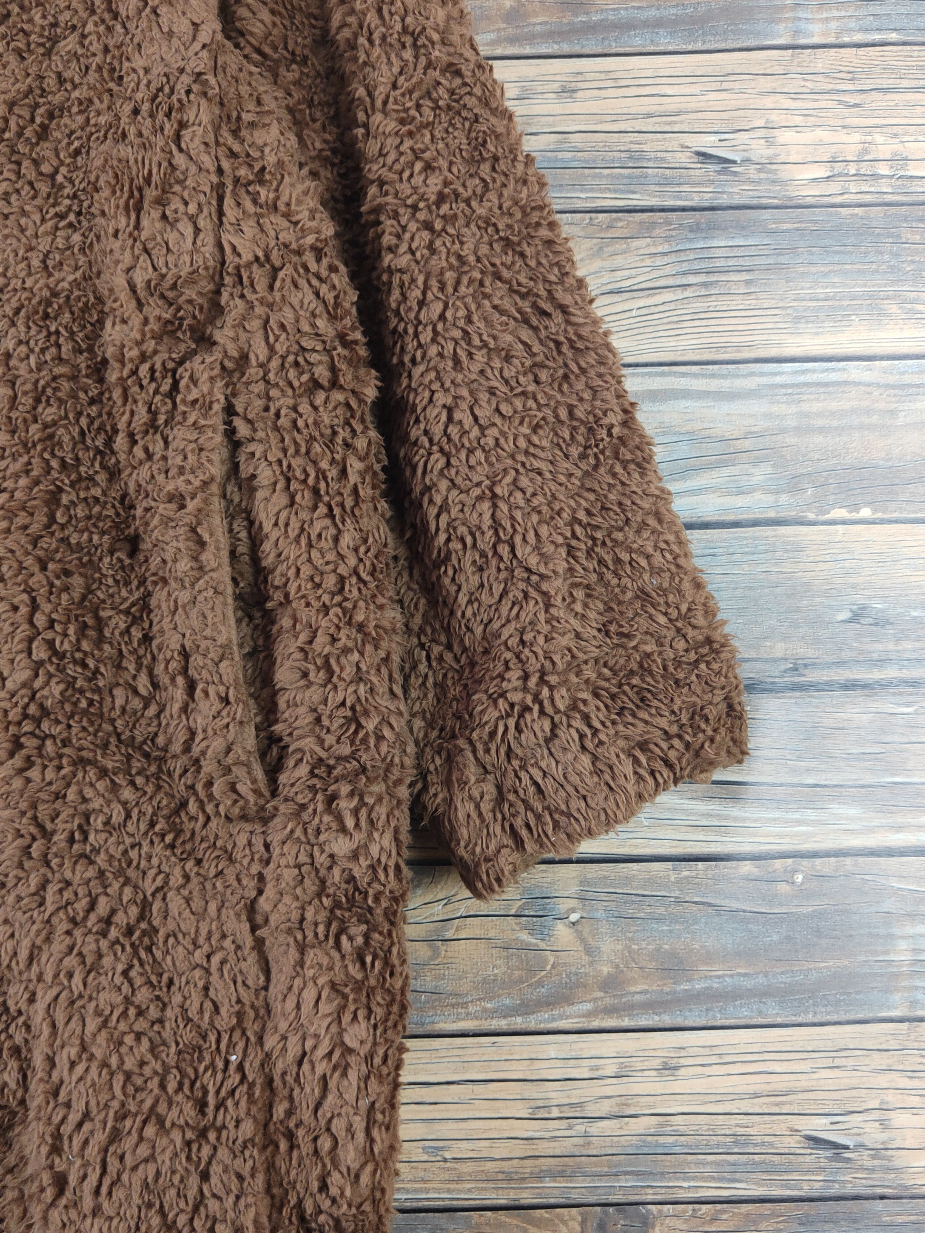 Uniqlo × Vintage Winter ❌ Uniqlo Dark Brown Fur Faux Sweater Coats Size XL / US 12-14 / IT 48-50 - 6 Thumbnail