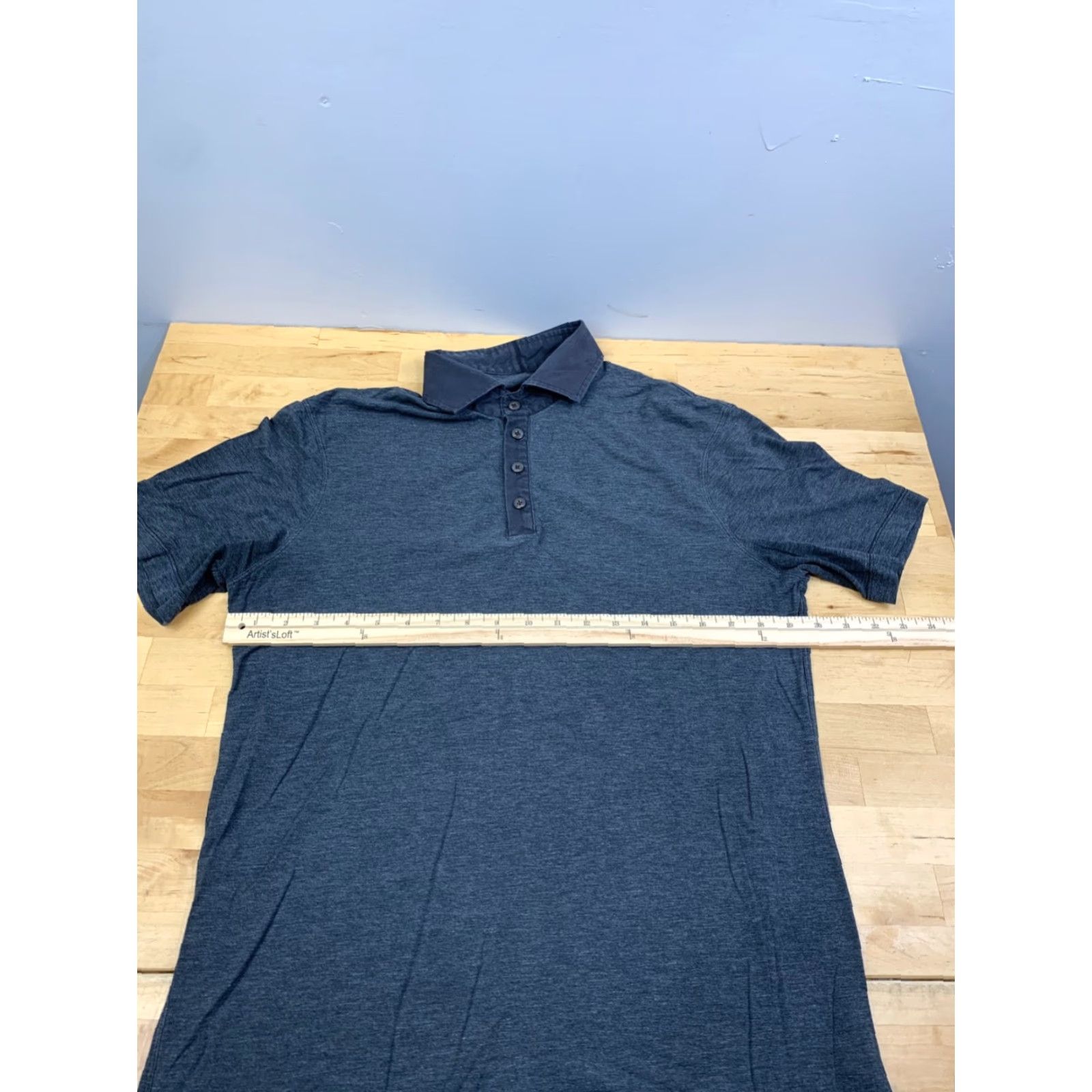 Lululemon Lululemon Polo Shirt Mens M Gray Short Sleeve Stretch Casual 11719 Size US M / EU 48-50 / 2 - 5 Thumbnail