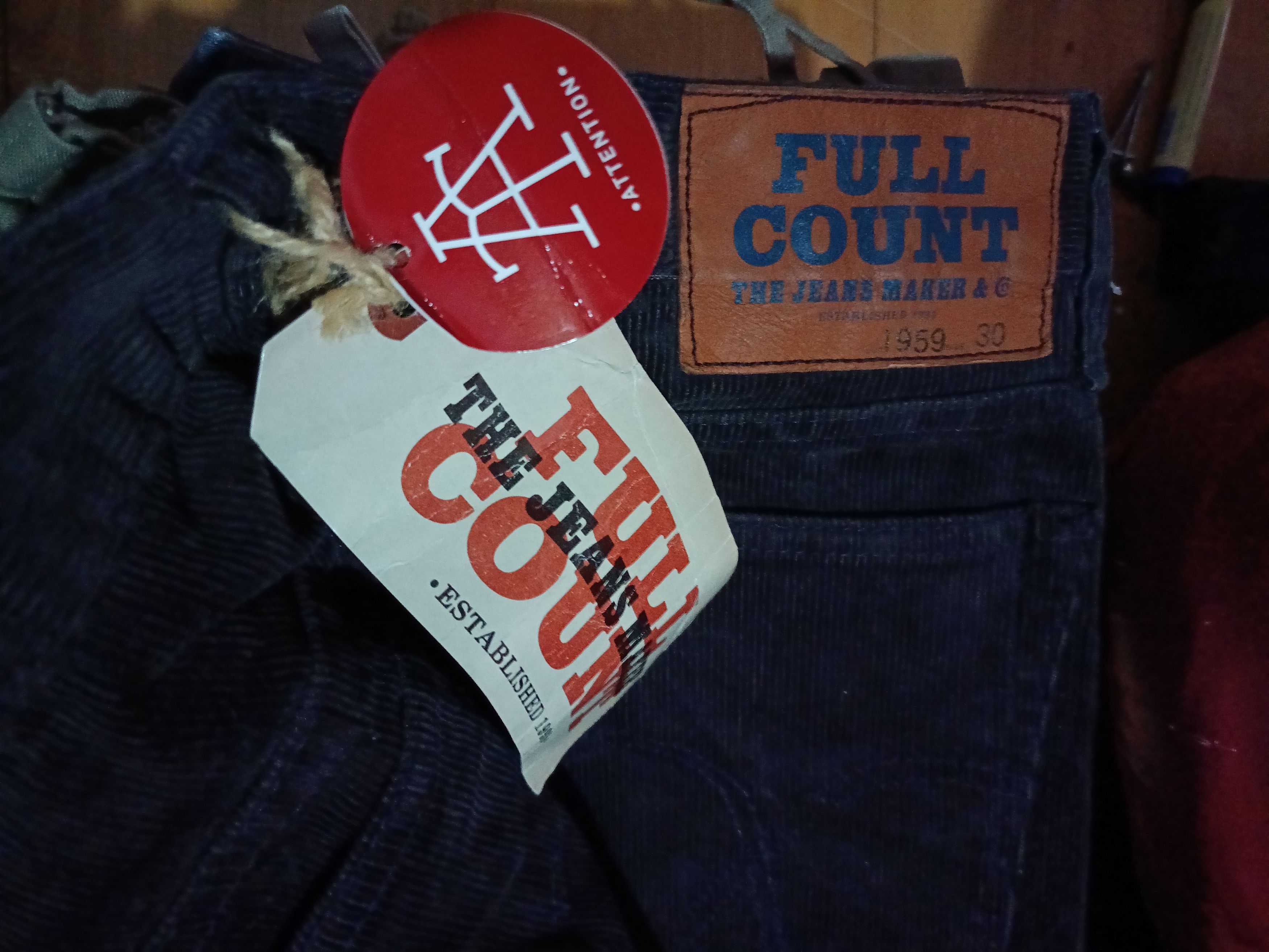 Full Count & Co. DL Full Count Brown Corduroy Denim Pants #4974 Size US 30 / EU 46 - 13 Thumbnail