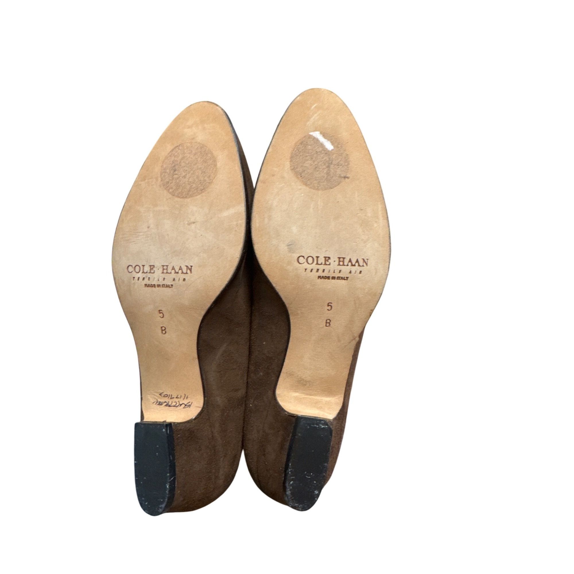 Cole Haan Cole Haan Womens Brown Suede Kitten Heels Size 5B SKU 6857 Size US 5 / IT 35 - 8 Thumbnail
