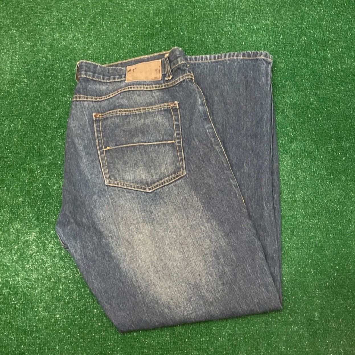 Karl Kani VINTAGE Karl Kani Jeans Baggy Hip Hop Skater Grunge VTG Mens 42 Distressed 34 Inseam Blue Wide-Leg 1990s Mens Jeans Distressed Size US 42 / EU 58 - 4 Thumbnail