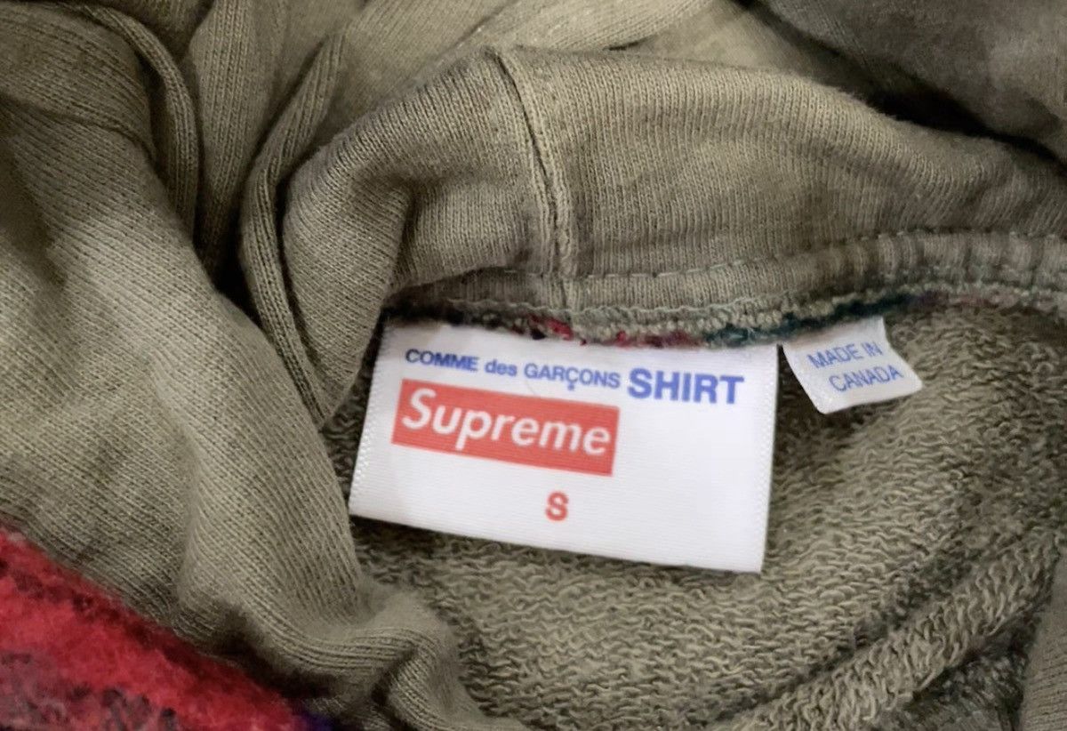 Comme des Garcons Supreme cdg Olive hooded sweatershirt Size US S / EU 44-46 / 1 - 2 Thumbnail