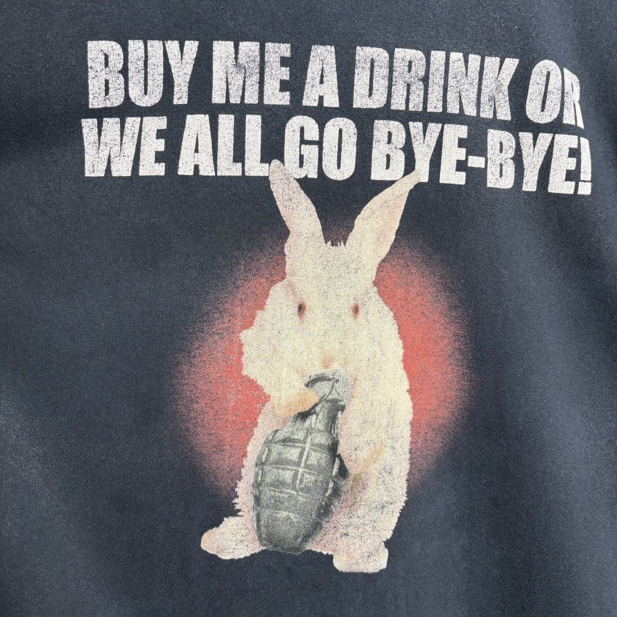 Vintage Vintage Buy Me A Drink Bomber Rabbit Distressed Graphic Tee Size US L / EU 52-54 / 3 - 2 Thumbnail