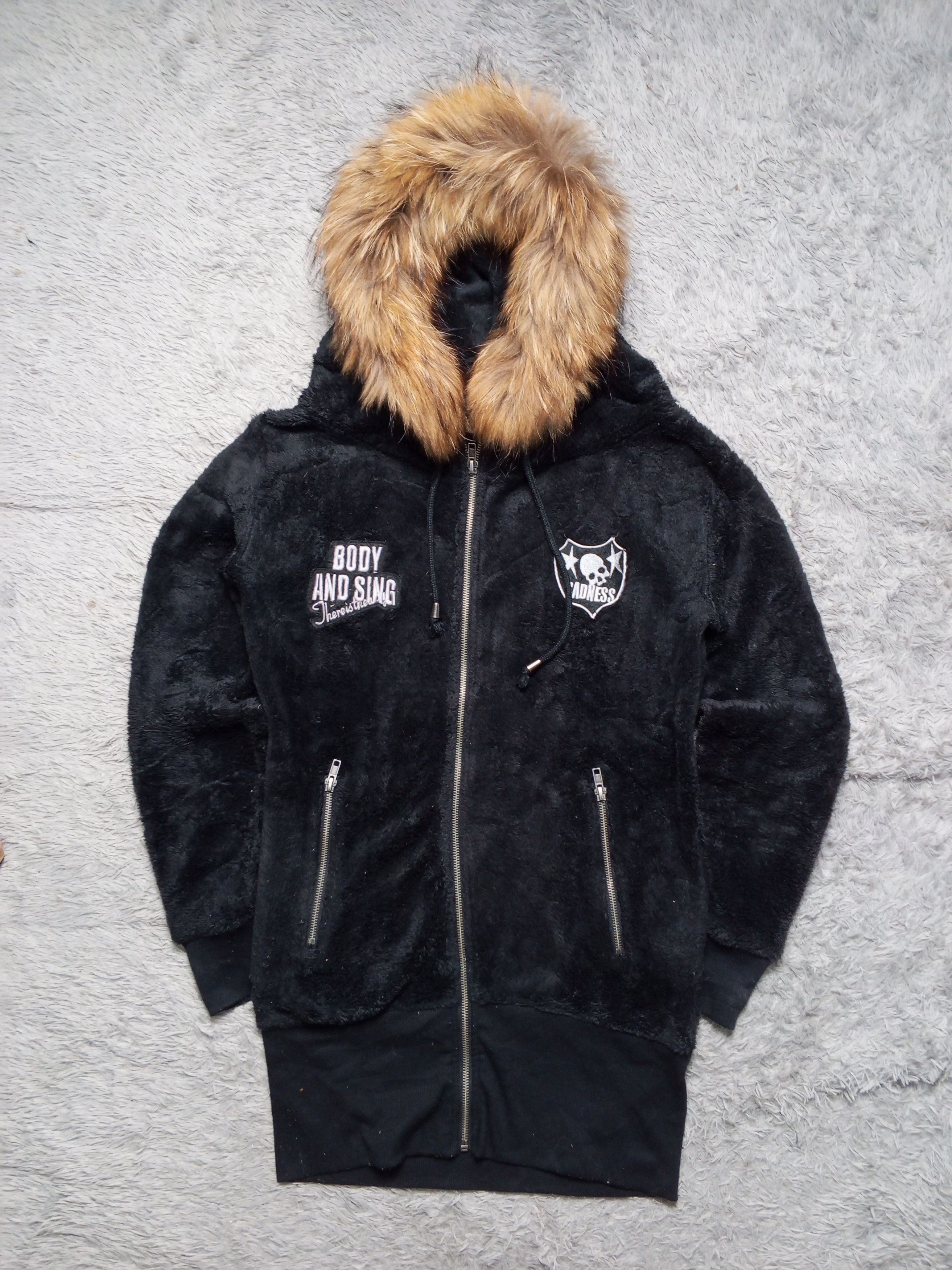 Japanese Brand Crazy Skull japan Brand SADNESS Pandora Faux Fur Hoodie Size US M / EU 48-50 / 2 - 1 Thumbnail