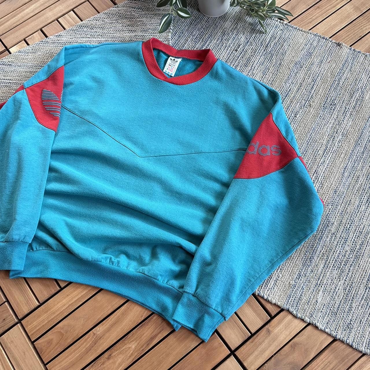 Adidas Vintage 90s Adidas Big Logo Baggy Sweatshirt Size US M / EU 48-50 / 2 - 2 Thumbnail