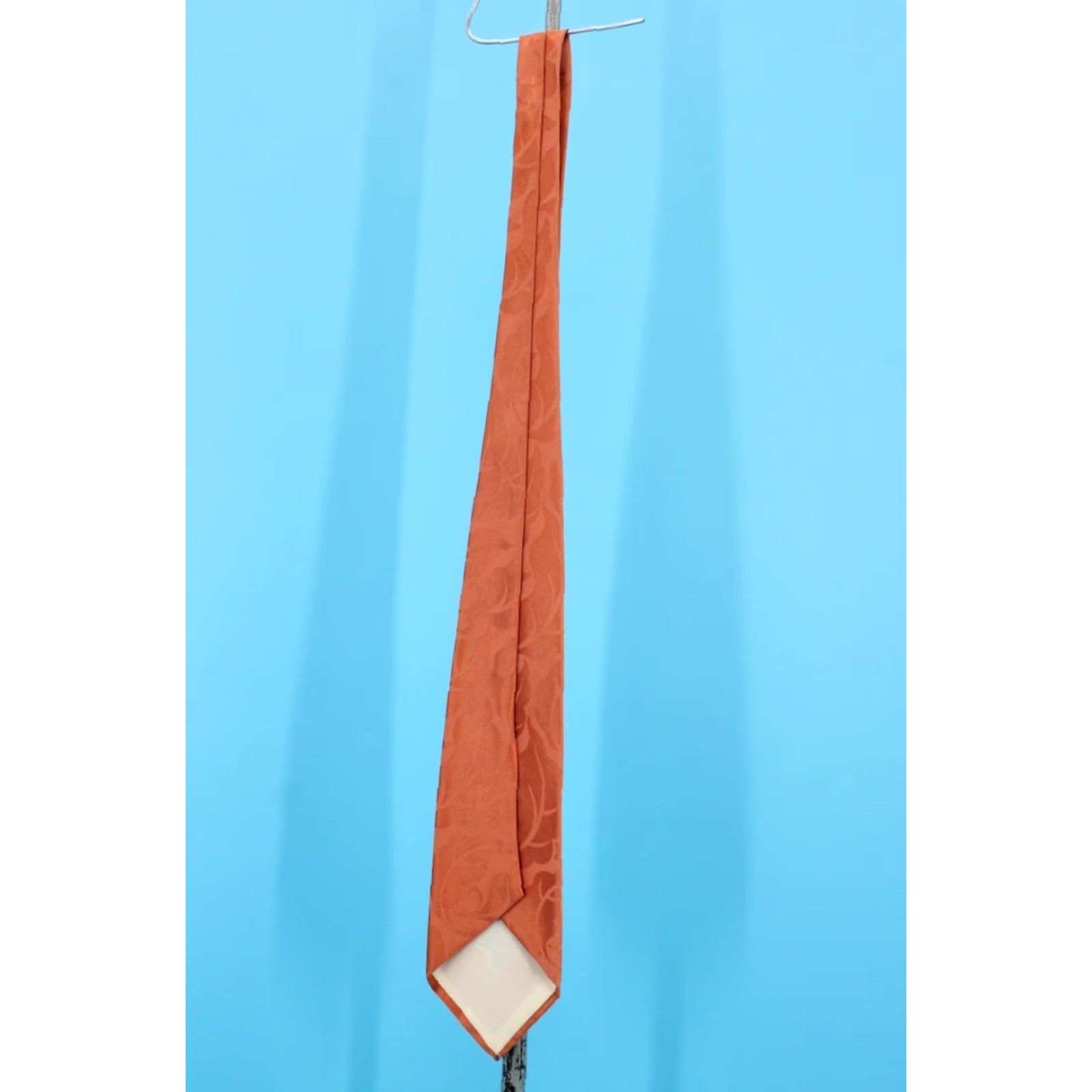 Vintage VTG Pilgrim Necktie 40s Tie Orange Rayon Men Size ONE SIZE - 6 Thumbnail