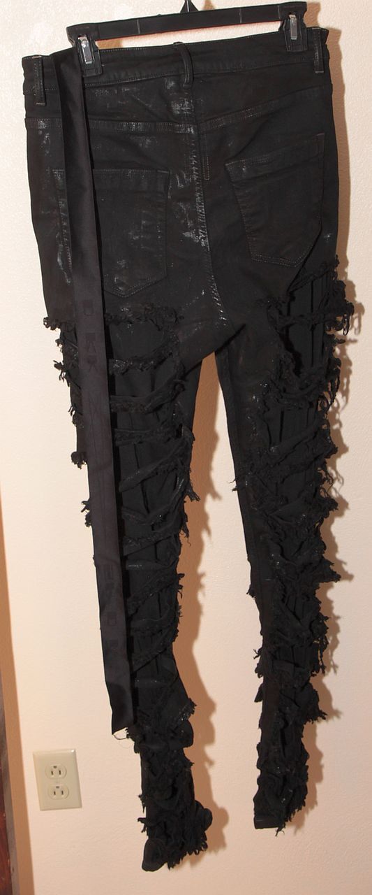 Rick Owens NEW NWT Detroit Destroy Distressed Slash Denim Size US 30 / EU 46 - 3 Thumbnail