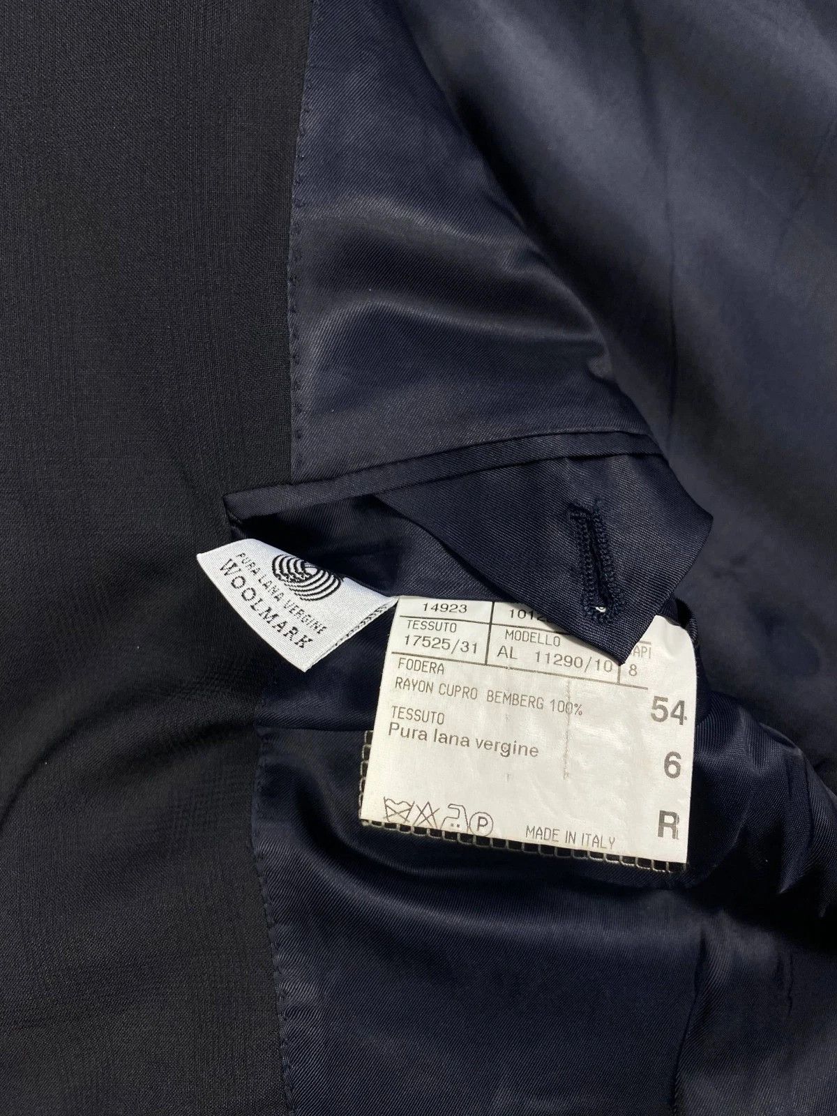 Canali Canali Mens Blazer Muslin Wool Black Check UK 54 two button Size 54R - 10 Thumbnail