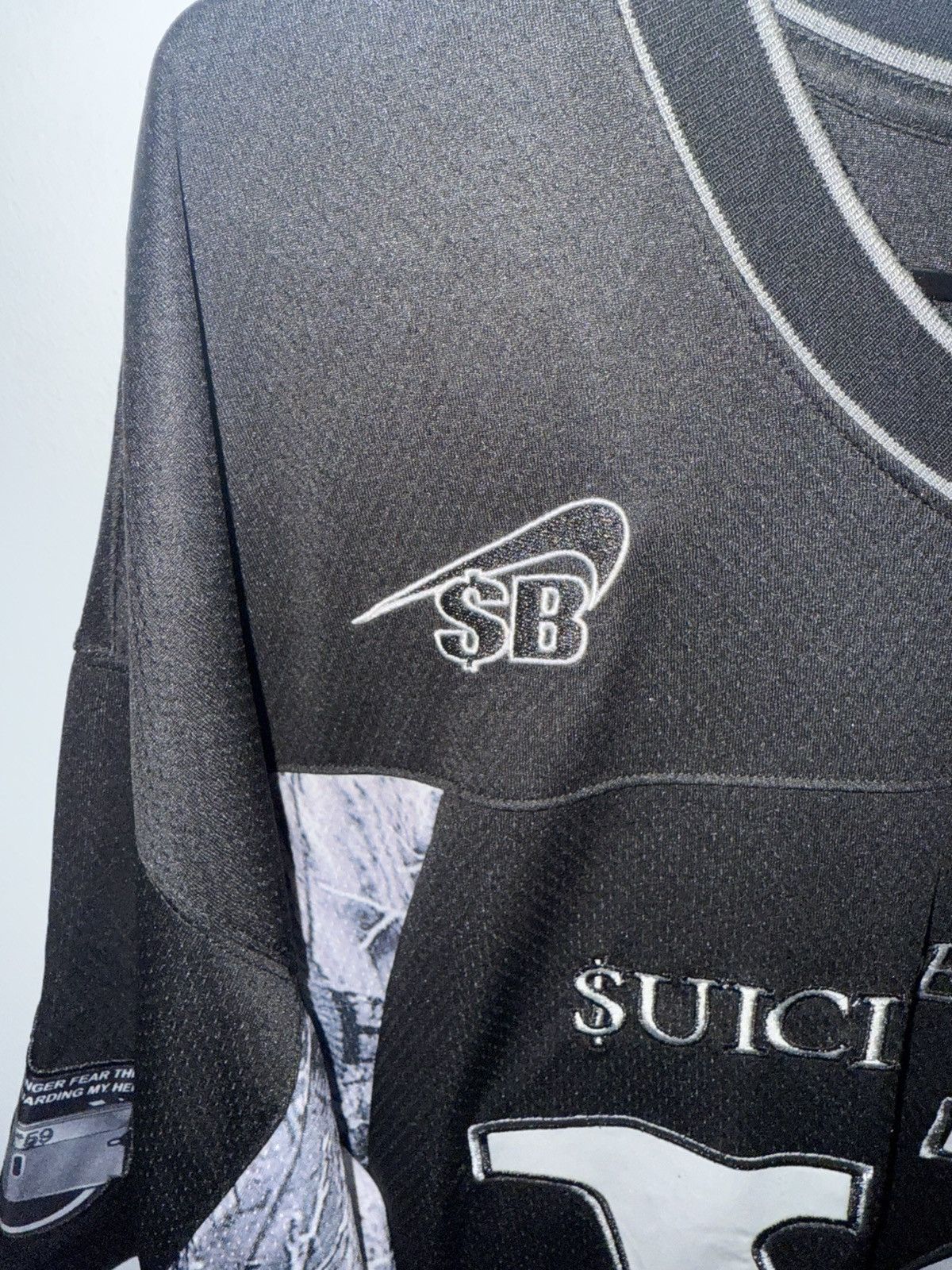 Fuck The Population × G59 Records G59 "5" FOOTBALL JERSEY (BLACK) Size US XL / EU 56 / 4 - 7 Thumbnail