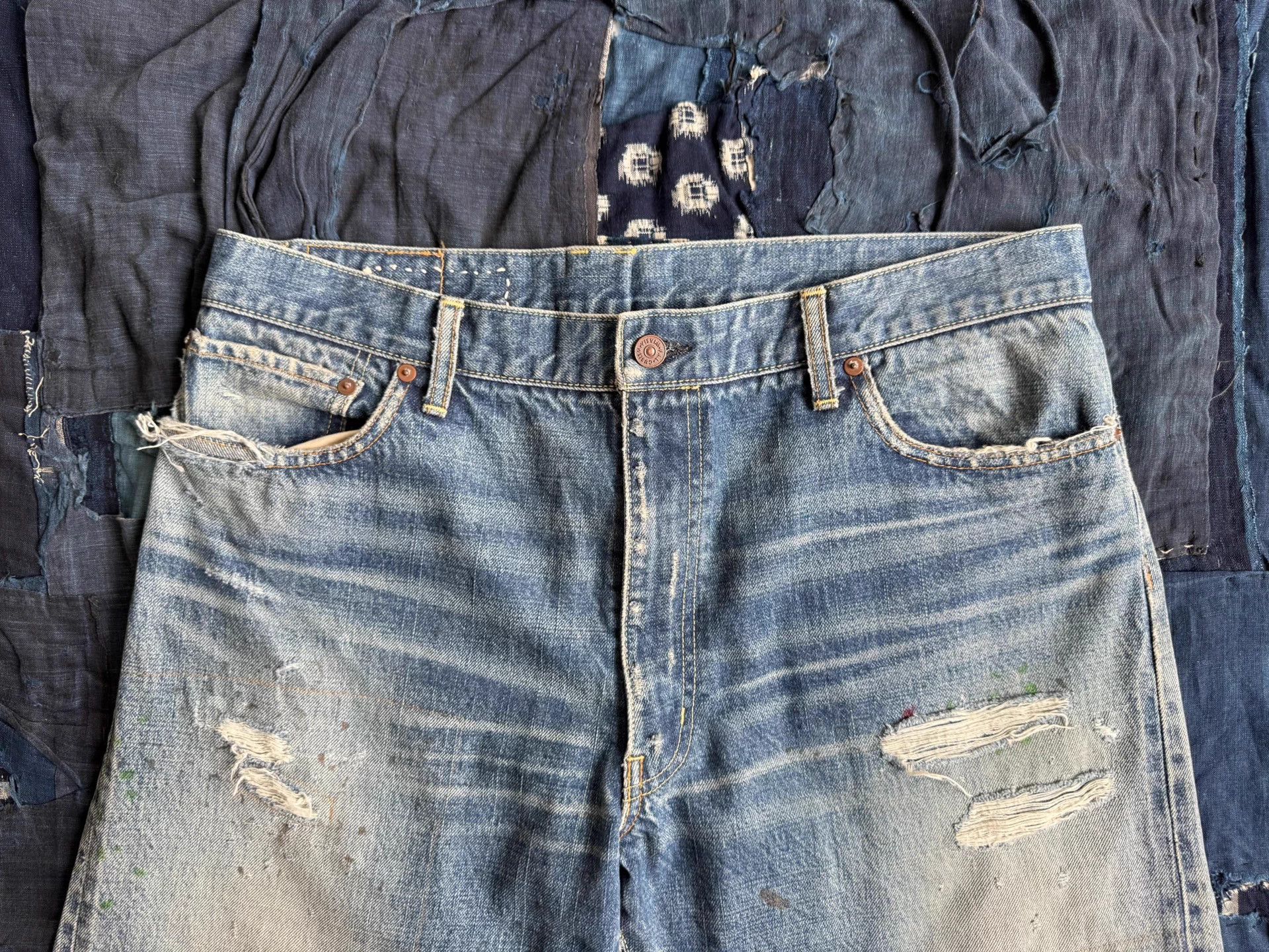 Visvim VISVIM 25SS ICT JOURNEYMAN PANTS TACKED CRASH W/D Blue 4 Size US 34 / EU 50 - 5 Thumbnail