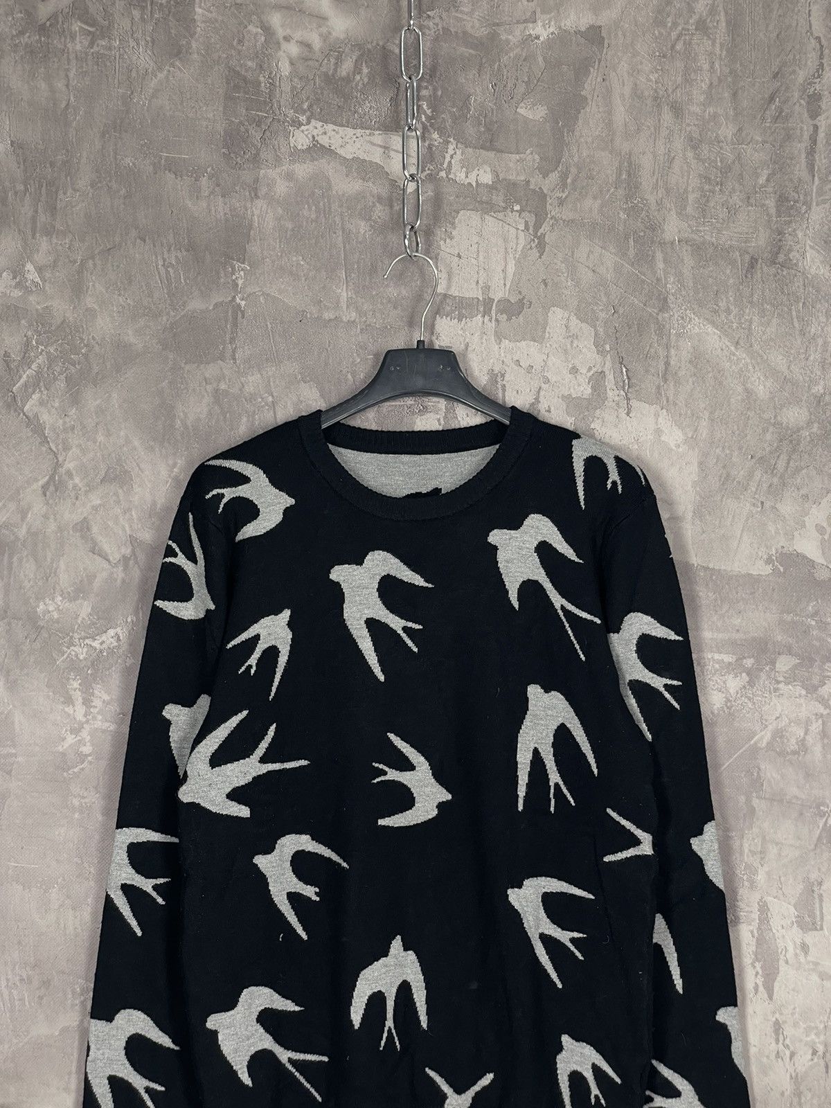 Japanese Brand × Vintage Avant Garde Mcqueen Style Rare Multilogo Sweater Size M / US 6-8 / IT 42-44 - 2 Thumbnail