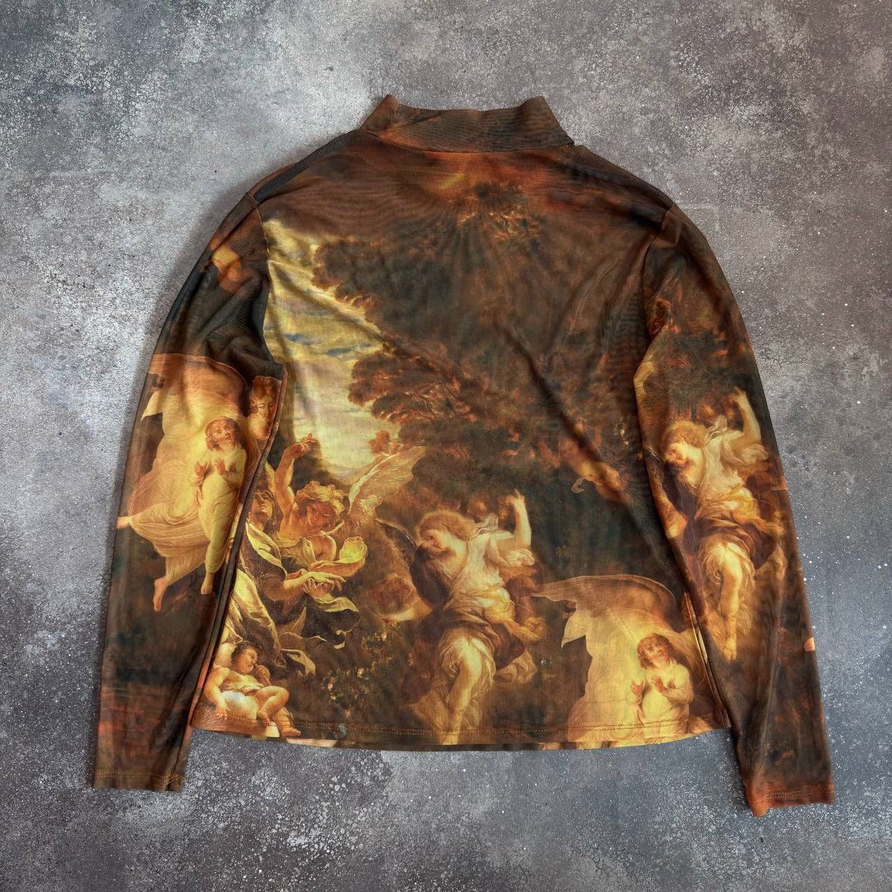 20471120 × Vintage Jean Paul Gaultier Style Full Mesh Y2K Long Sleeve Top Size M / US 6-8 / IT 42-44 - 3 Thumbnail