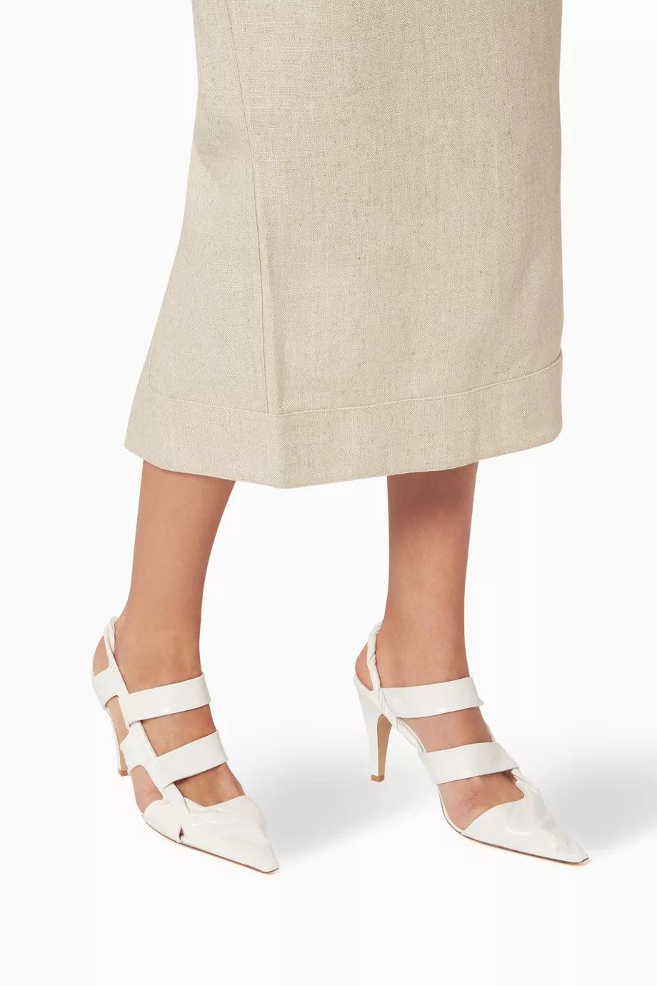 Bottega Veneta o1y0725 Slingback Pumps in White Size US 10 / IT 40 - 5 Thumbnail