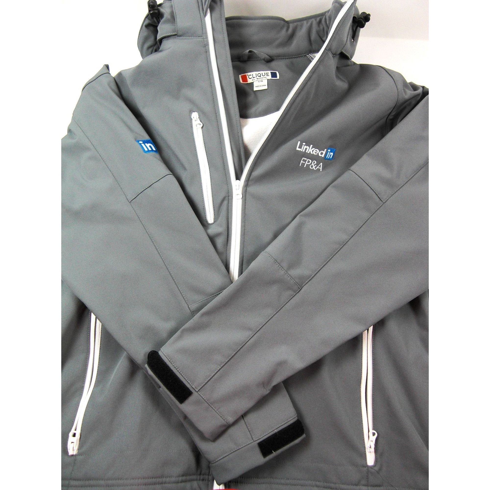 Clique Men's Gray Waterproof Lg. Jacket Winter Coat Warm Hooded Rai Size US L / EU 52-54 / 3 - 7 Thumbnail