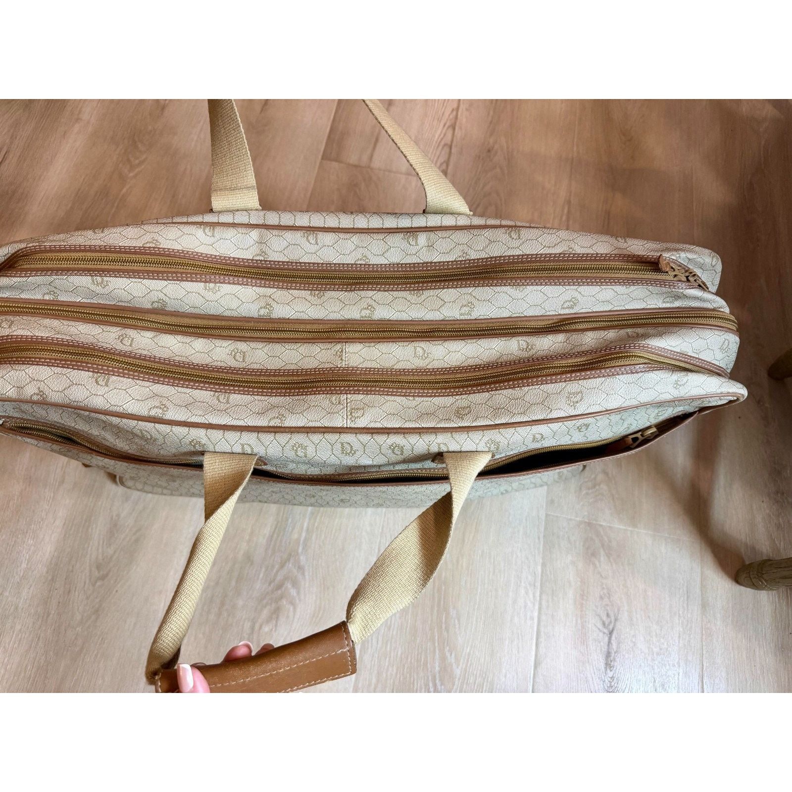 Dior DIOR Monogram Travel Duffle Bag 30x16" Logo Canvas | COA Size ONE SIZE - 3 Thumbnail