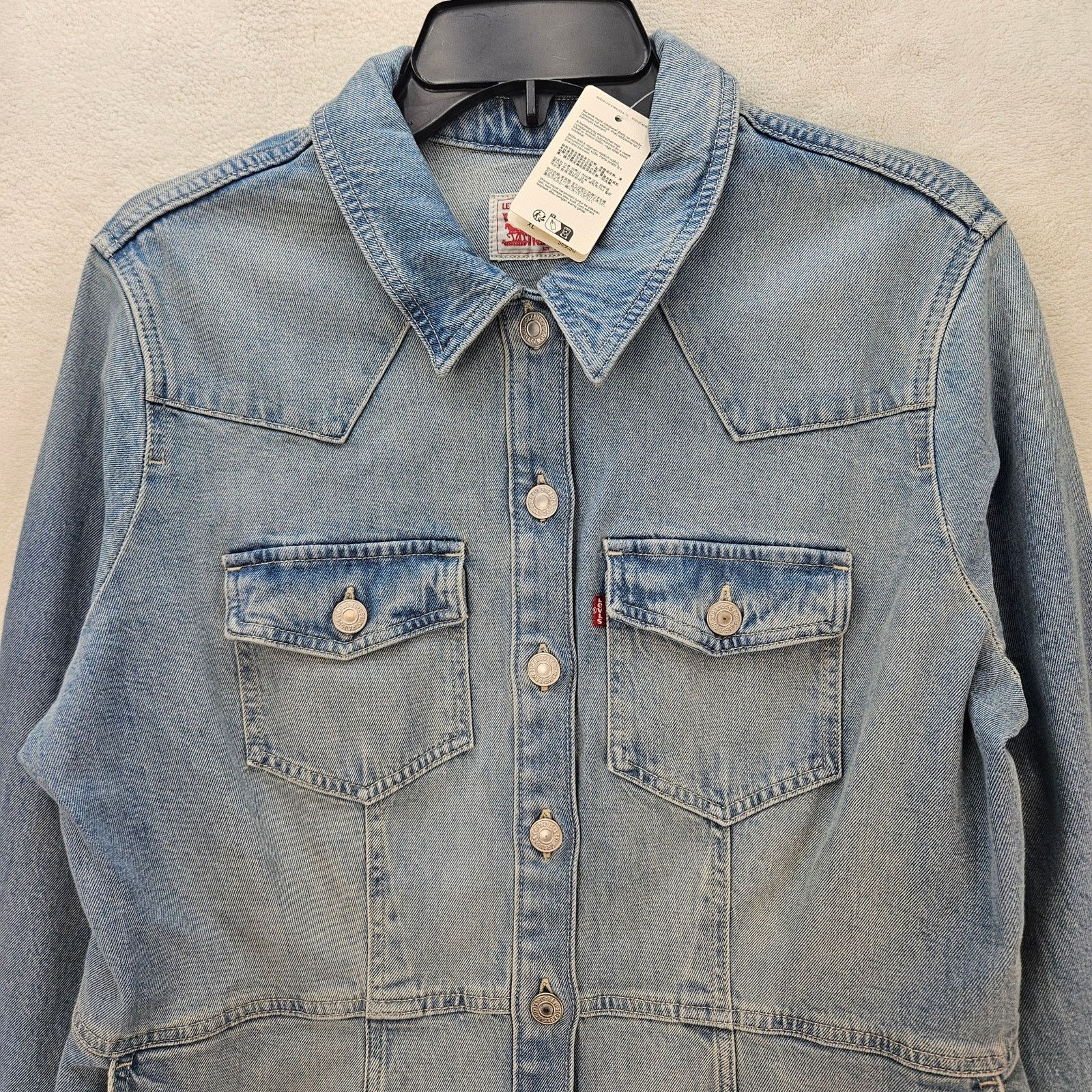 Levi's LEVI'S WOMEN'S XL FLYNN WESTERN DRESS NWT MEDIUM WASH A LINE Size XL / US 12-14 / IT 48-50 - 2 Thumbnail