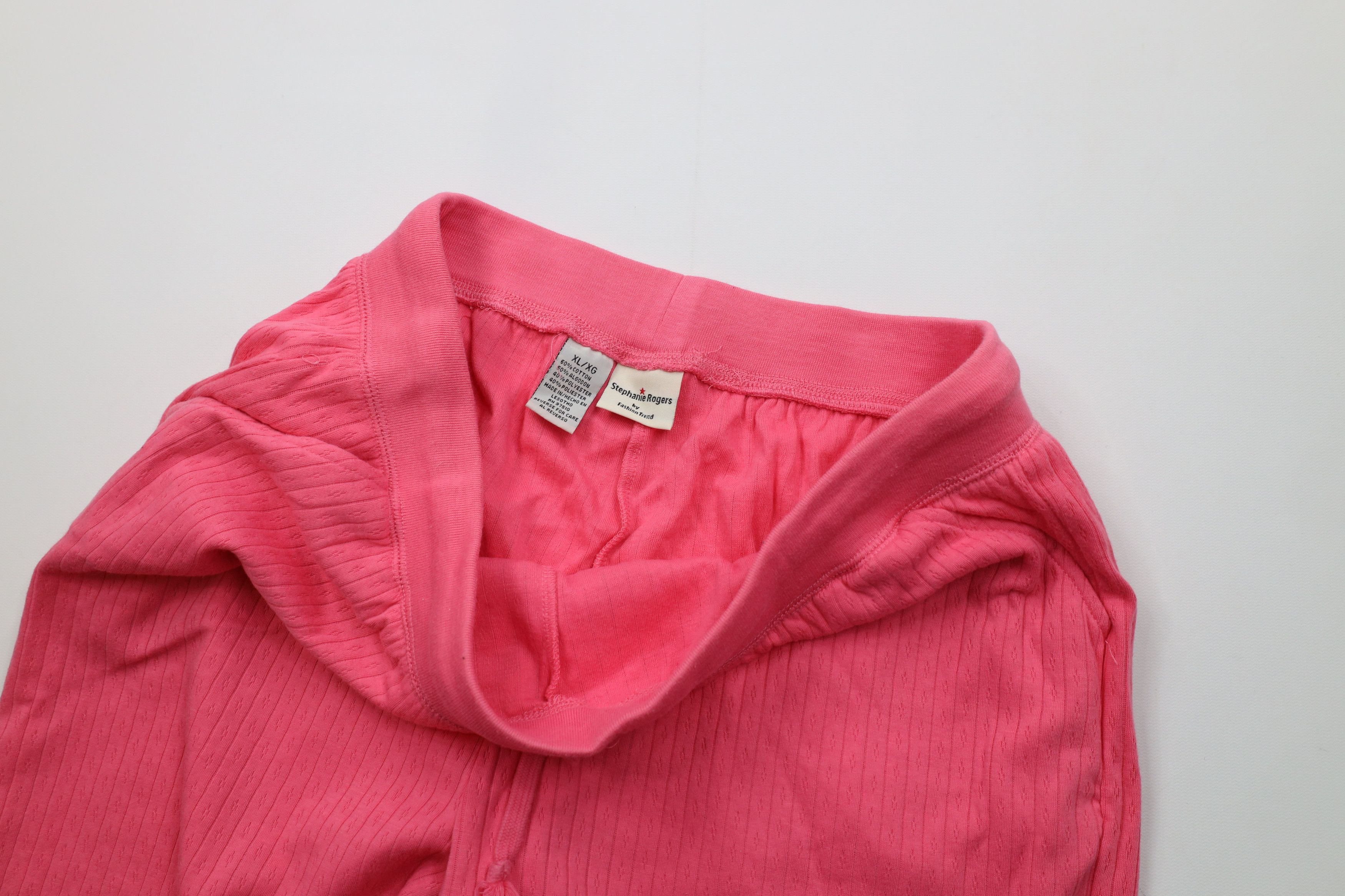 Vintage Vintage 90s Y2K Streetwear Knit Wide Leg Pants Pink Size 32" / US 10 / IT 46 - 8 Thumbnail