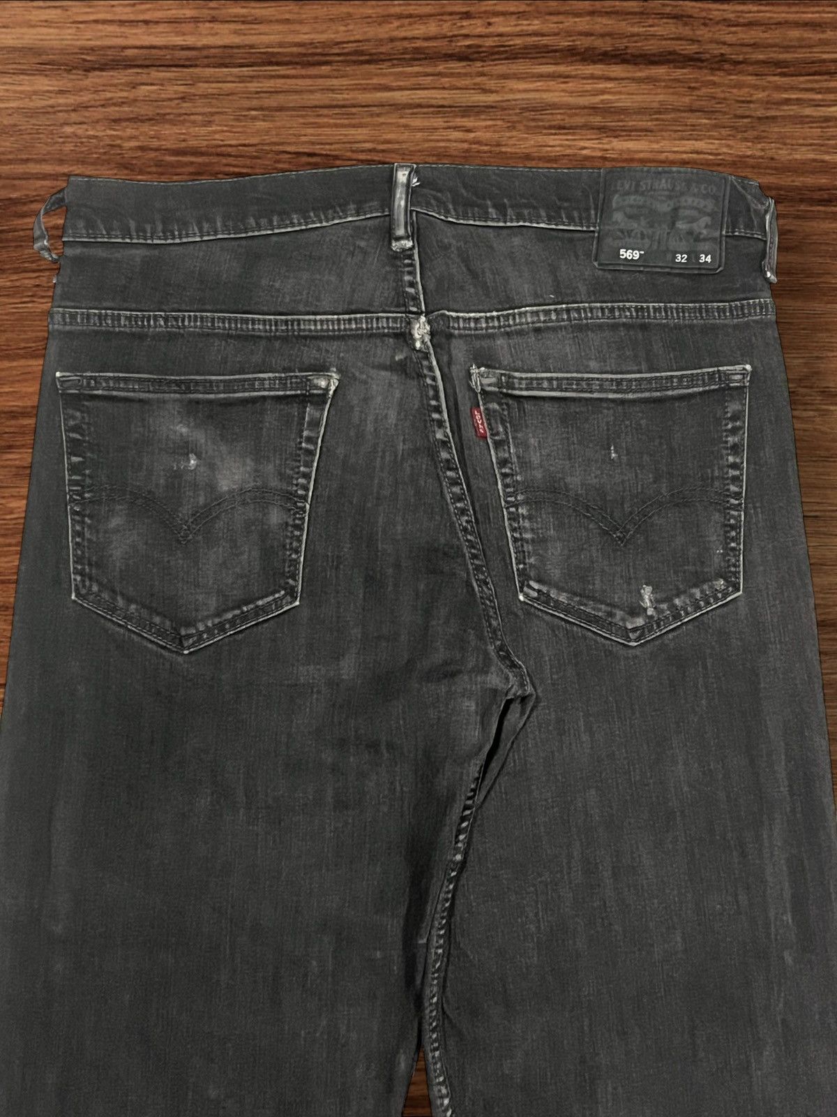 Levi's × Vintage ⚡️Y2K⚡️Vintage Y2K Levi’s 569 Black Faded Washed Grunge Jeans Size US 34 / EU 50 - 8 Thumbnail