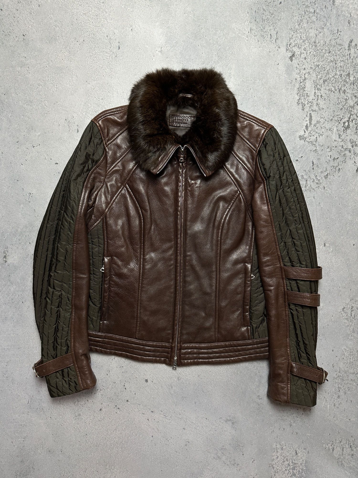 If Six Was Nine Santacroce Firenze Archive Leather Jacket With Fur Collar Size S / US 4 / IT 40 - 13 Thumbnail