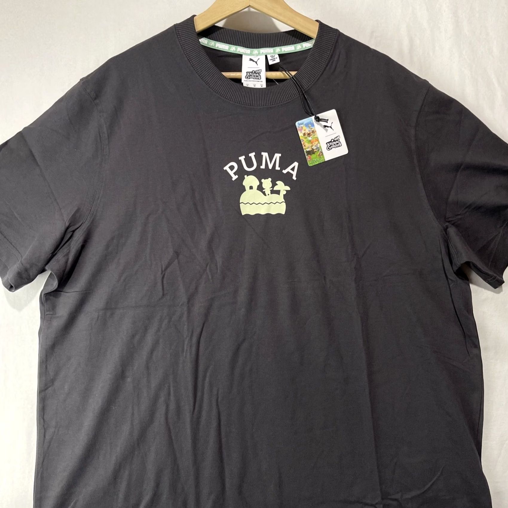 Puma PUMA Animal Crossing Shirt Mens XL Black Graphic Print Video Games Gaming Phantom Chrome Size US XL / EU 56 / 4 - 2 Thumbnail