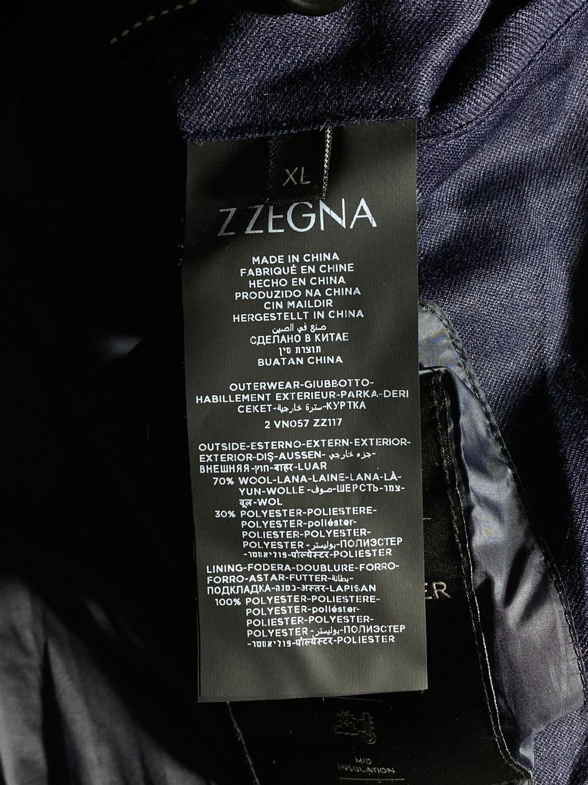 Z Zegna 🔥 ZEGNA WOOL V-NECK QUILTED PADDED JACKET ITALY CLASSIC FIT Size US XL / EU 56 / 4 - 20 Thumbnail