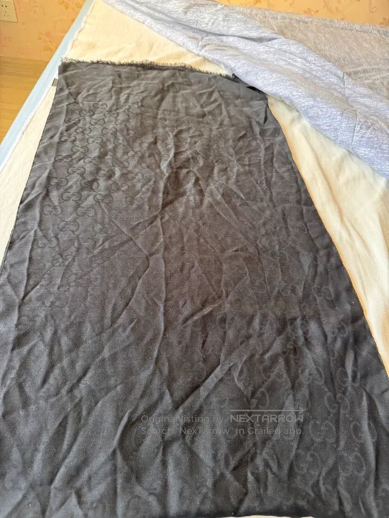 Gucci Gucci Black woollen scarf Size ONE SIZE - 3 Thumbnail