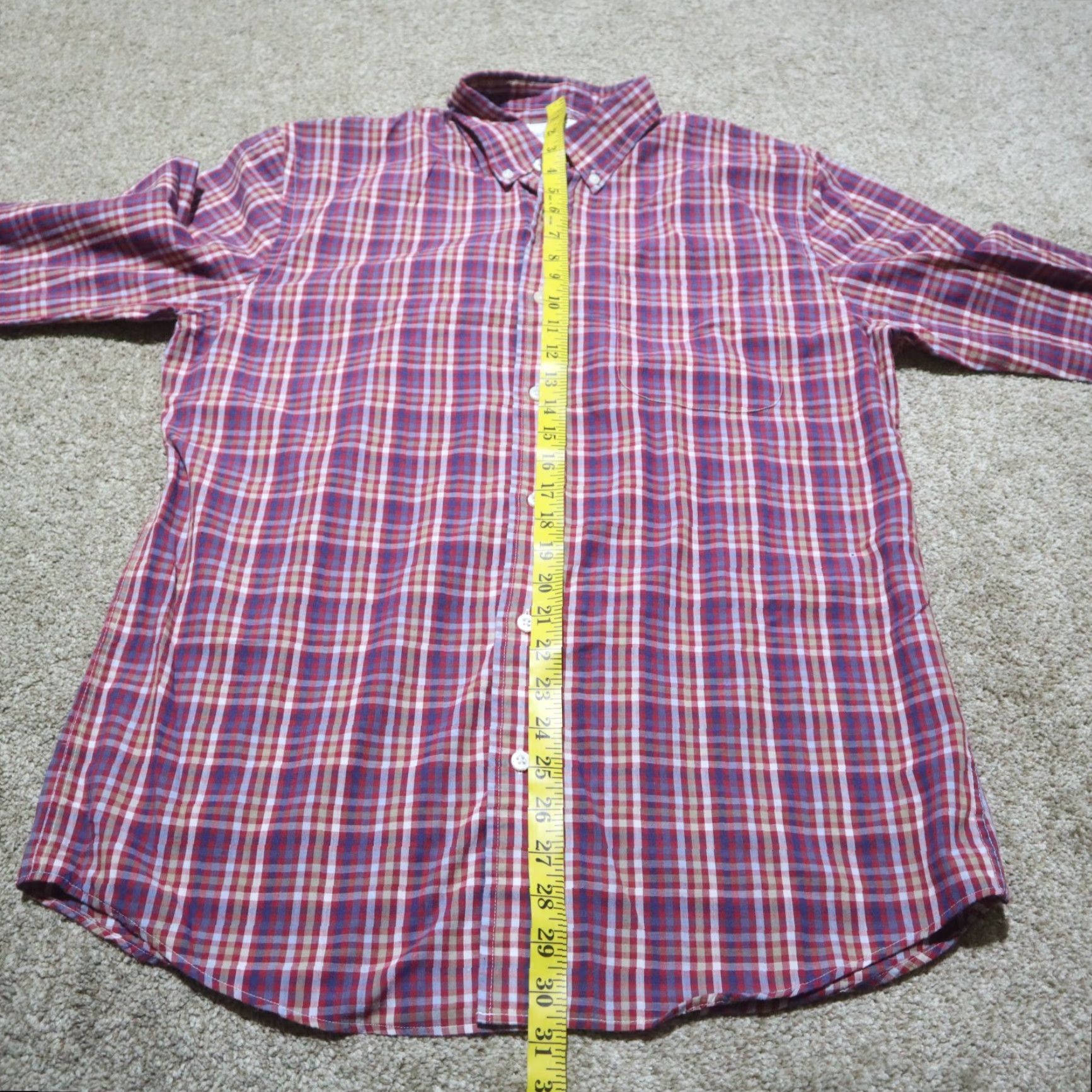 Vintage Saddlebred Shirt Button-Up Long Sleeve Red Plaid Adult M Medium Mens Size US M / EU 48-50 / 2 - 6 Thumbnail