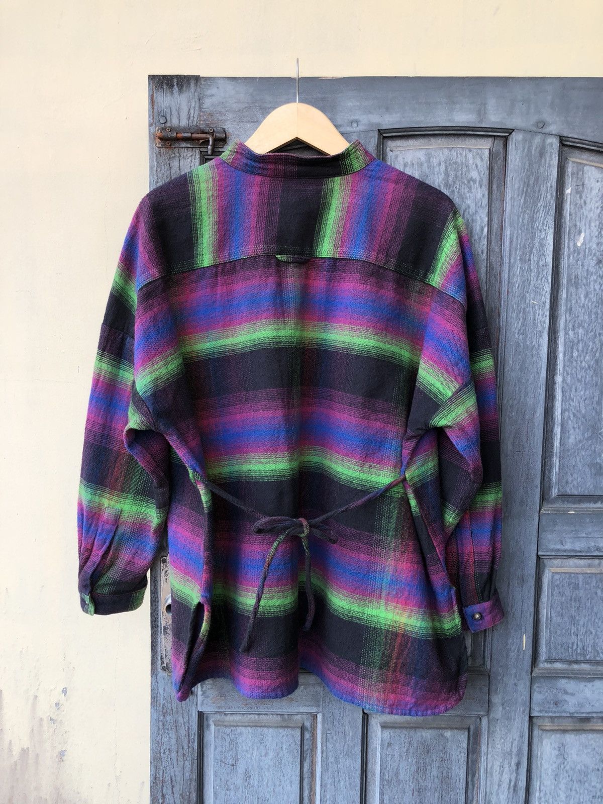 Japanese Brand Kastane Trippy Psychedelic Loose Oversize Flannel Size US XXL / EU 58 / 5 - 13 Thumbnail