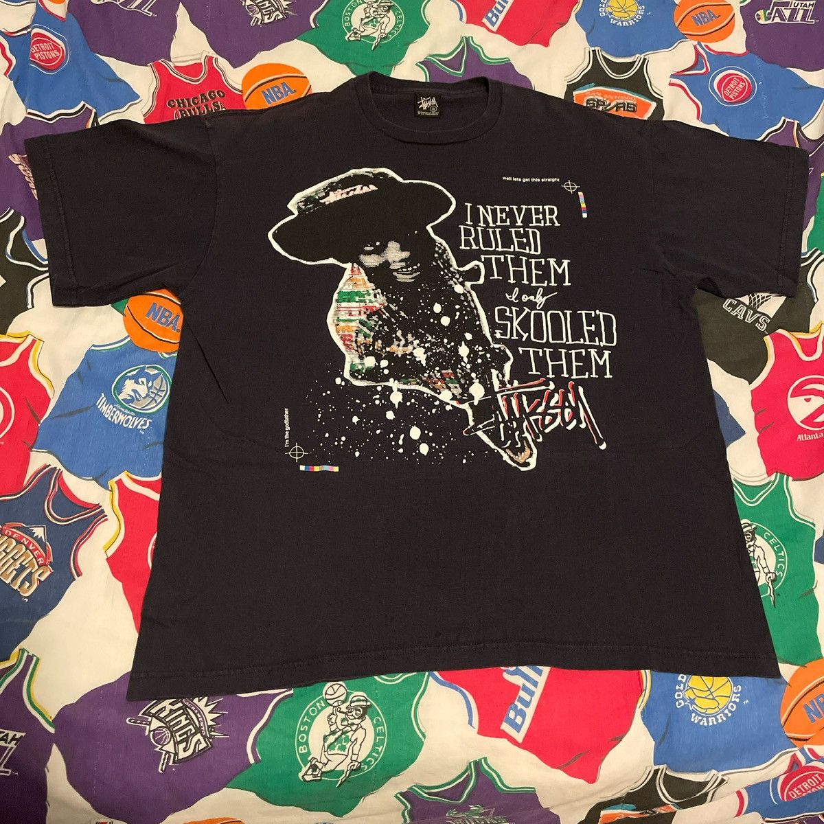 Stussy × Vintage Streetwear 2000s Stüssy I’m The Godfather Skate Tee Size US XL / EU 56 / 4 - 1 Thumbnail