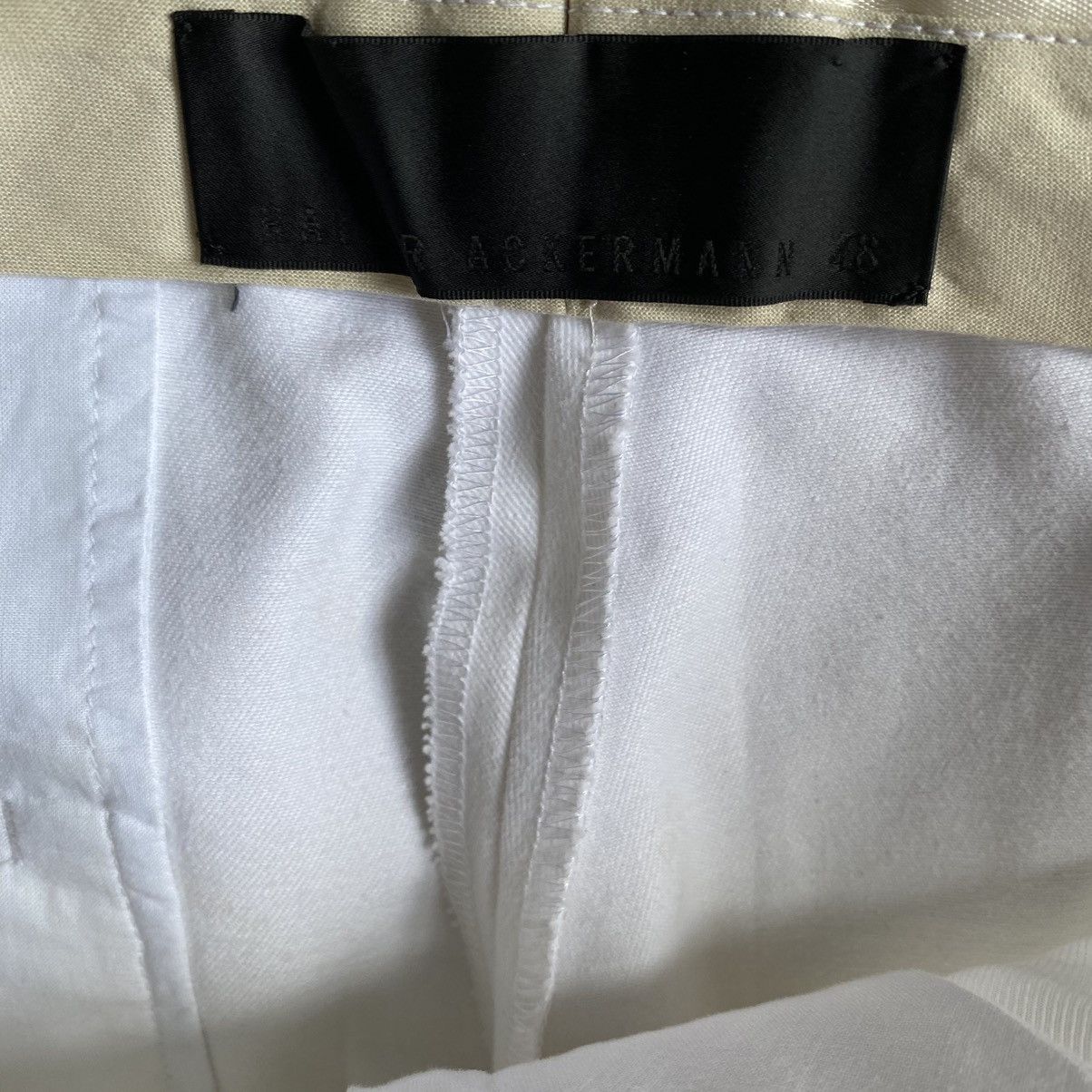 Haider Ackermann Haider Ackermann White Cotton Pants Size US 32 / EU 48 - 5 Thumbnail