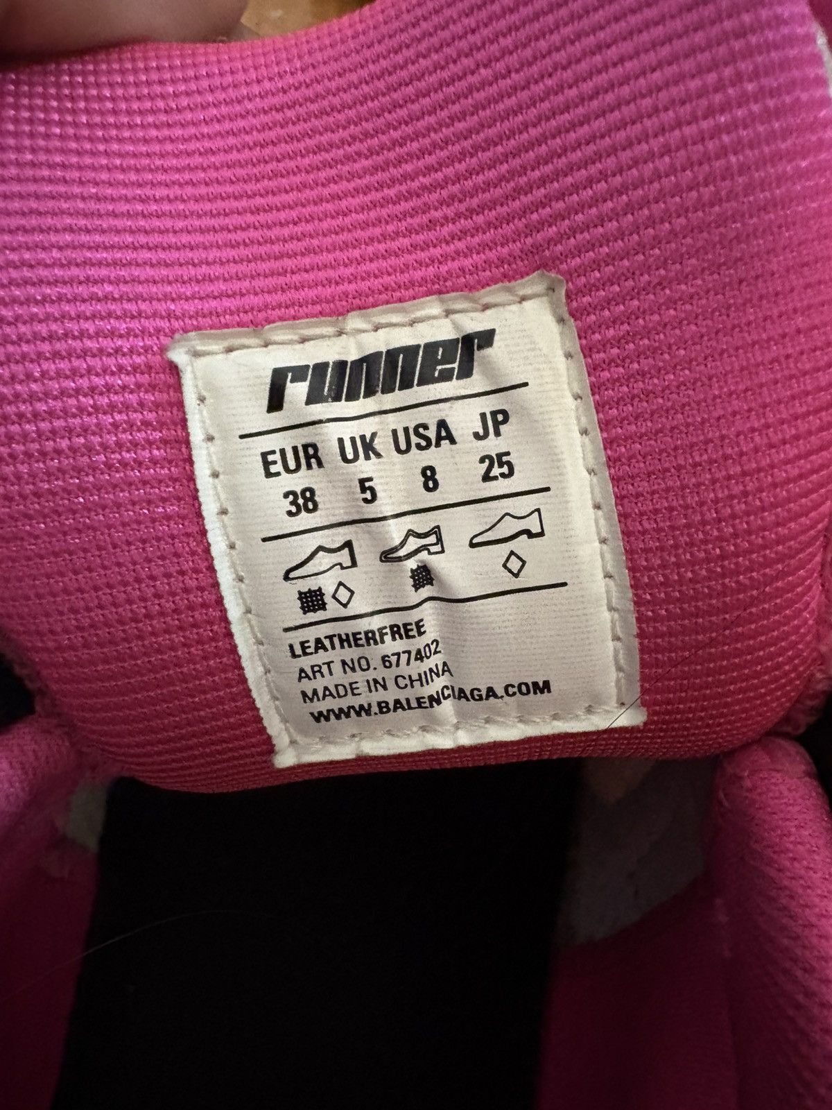 Balenciaga Balenciaga Runner Track Low Top Platform Sneakers Pink Gray Size US 8 / IT 38 - 4 Thumbnail