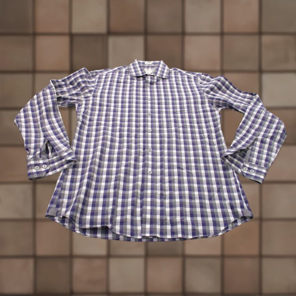 Todd Snyder Todd Snyder Shirt Mens 15.5 34 35 M Purple Plaid Dress Preppy Business Classic Size 34R - 1 Thumbnail