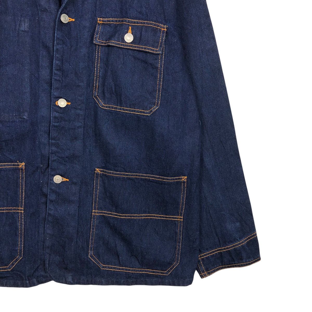 Japanese Brand 📌Vintage Indigo Denim Work Jacket Unbranded Issey Miyake Size US L / EU 52-54 / 3 - 6 Thumbnail