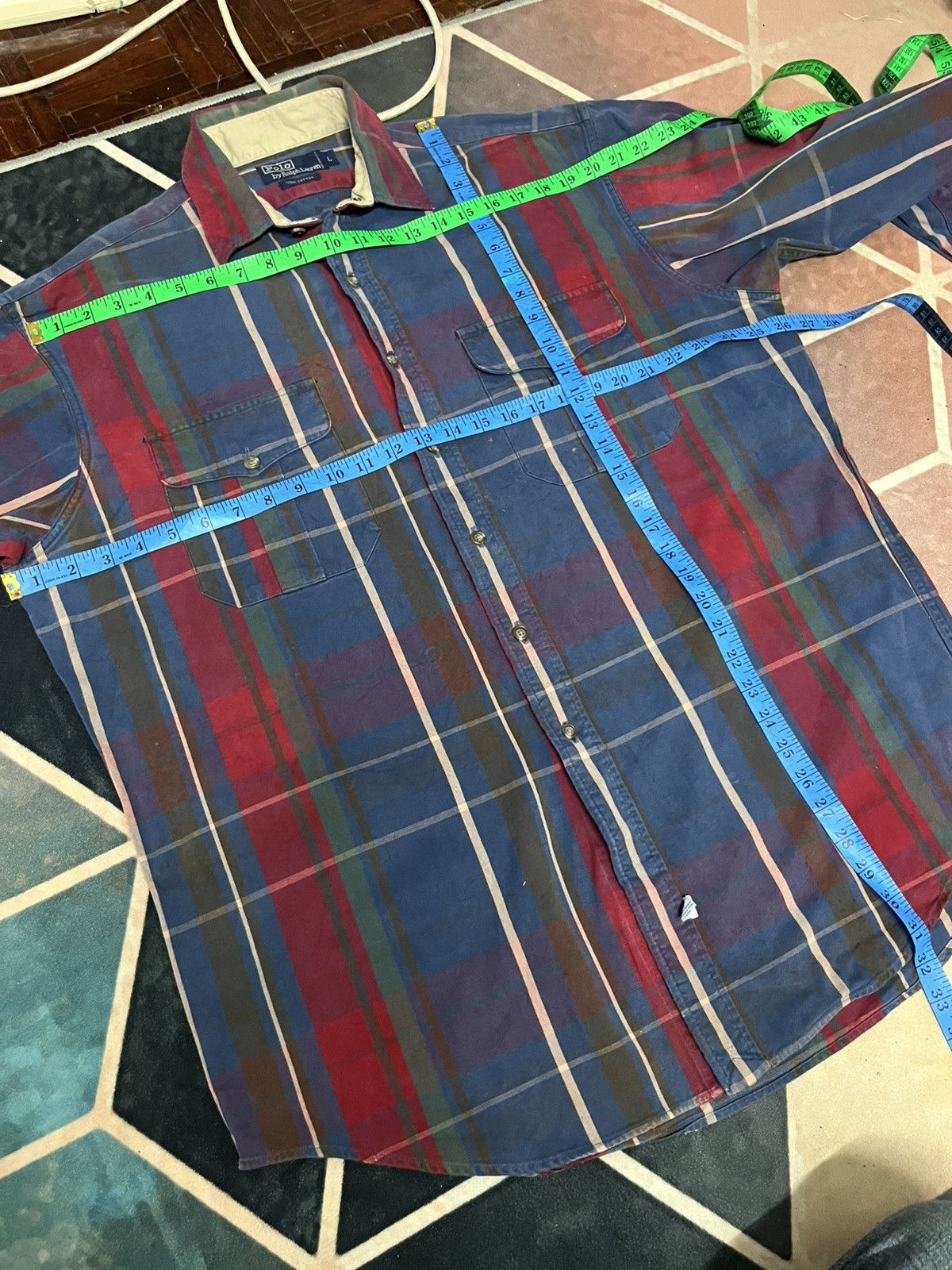 Polo Ralph Lauren VINTAGE 90s🔥 POLO RL OUTDOOR DISTRESSED plaid canvas Size US L / EU 52-54 / 3 - 16 Thumbnail