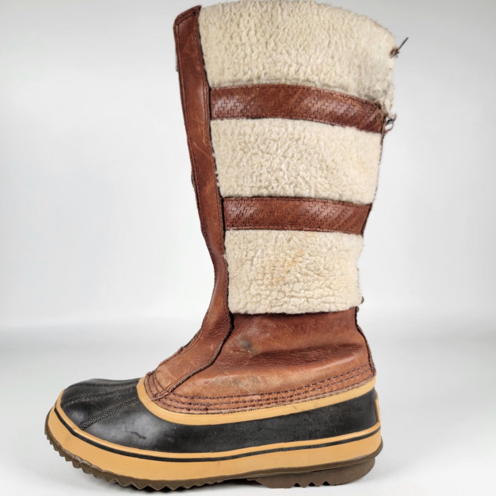 SOREL Sorel NL1586-319 Helen Of Tundra II Boots Womens Brown Leather Winter 9 M EU 40 Casual Mid-Calf Lace Up Round Toe Flat Heel Winter boots Size US 9 / IT 39 - 6 Thumbnail