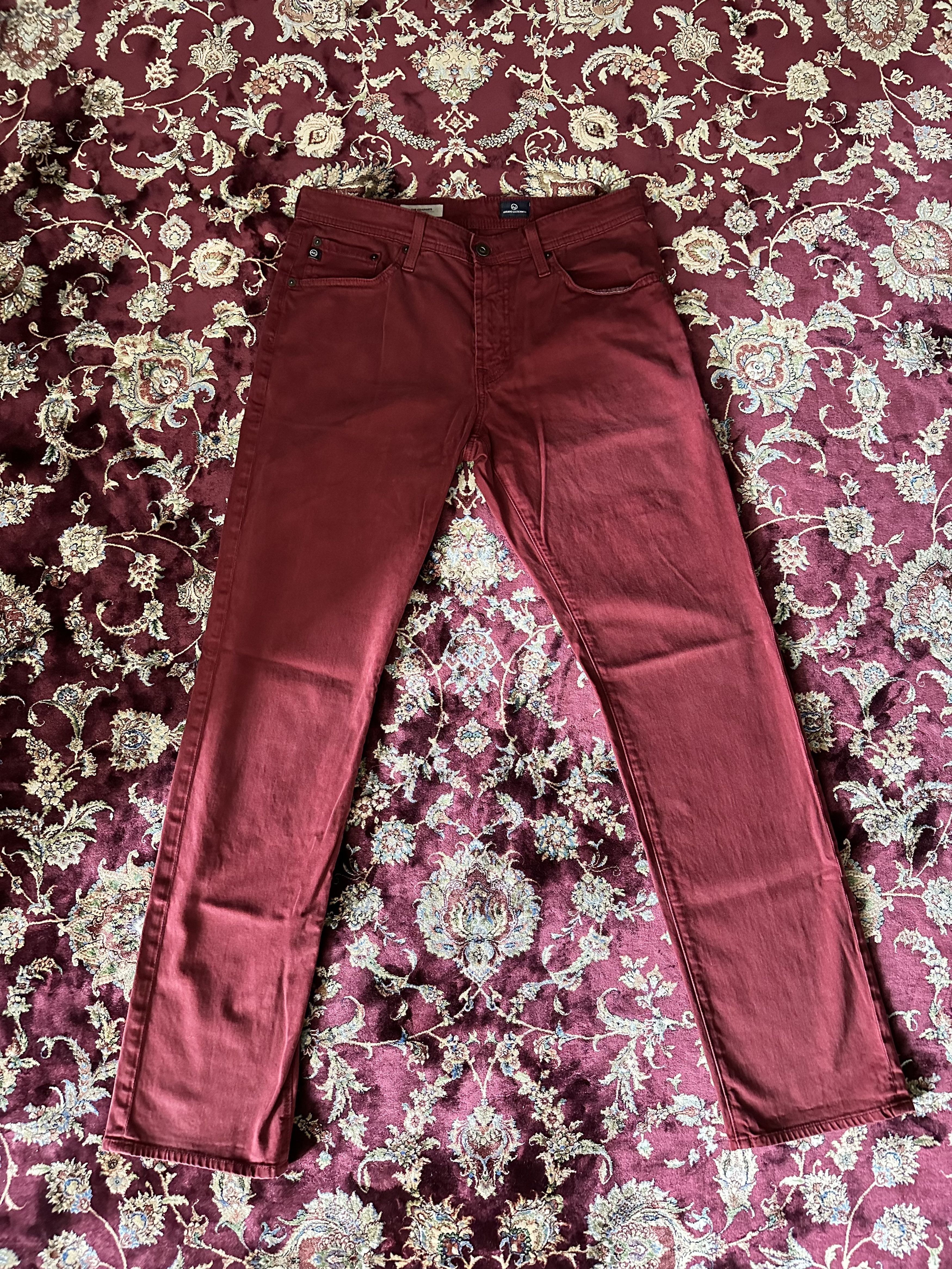 image of Ag Adriano Goldschmied Ag Jeans in Red, Men's (Size 31)