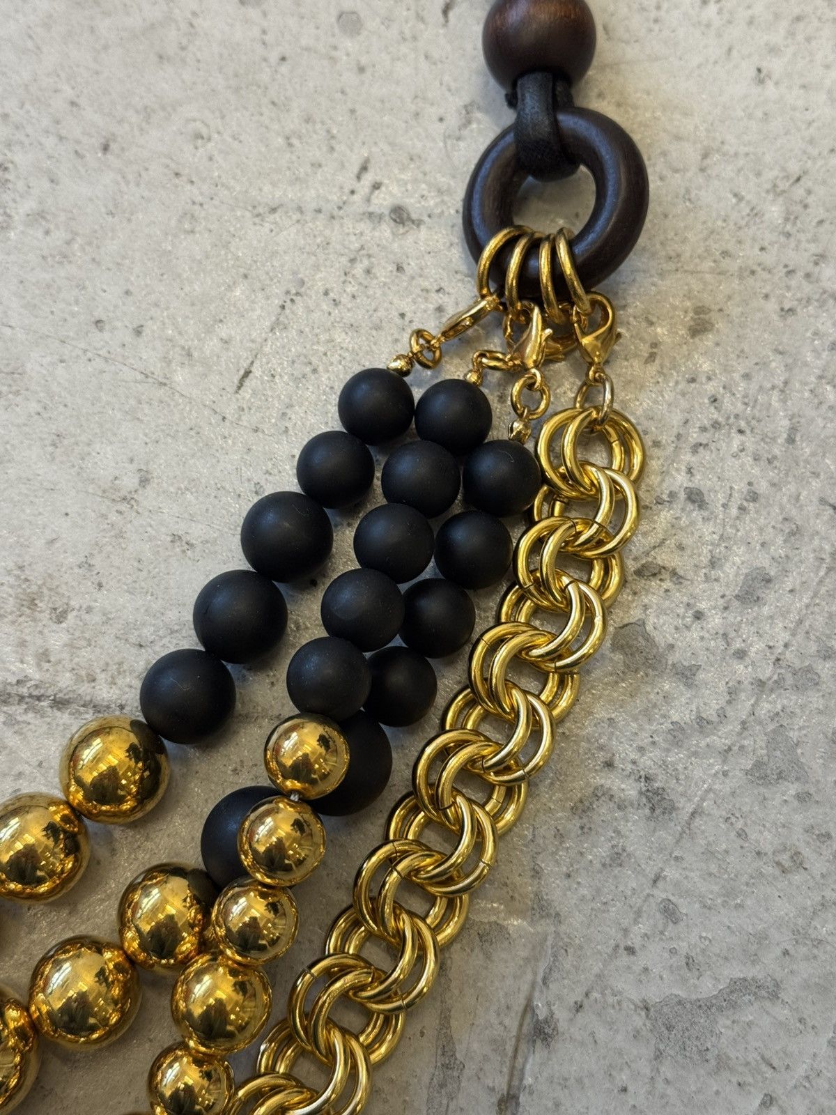Junya Watanabe SS22 Gold Beaded Necklace Size ONE SIZE - 3 Thumbnail