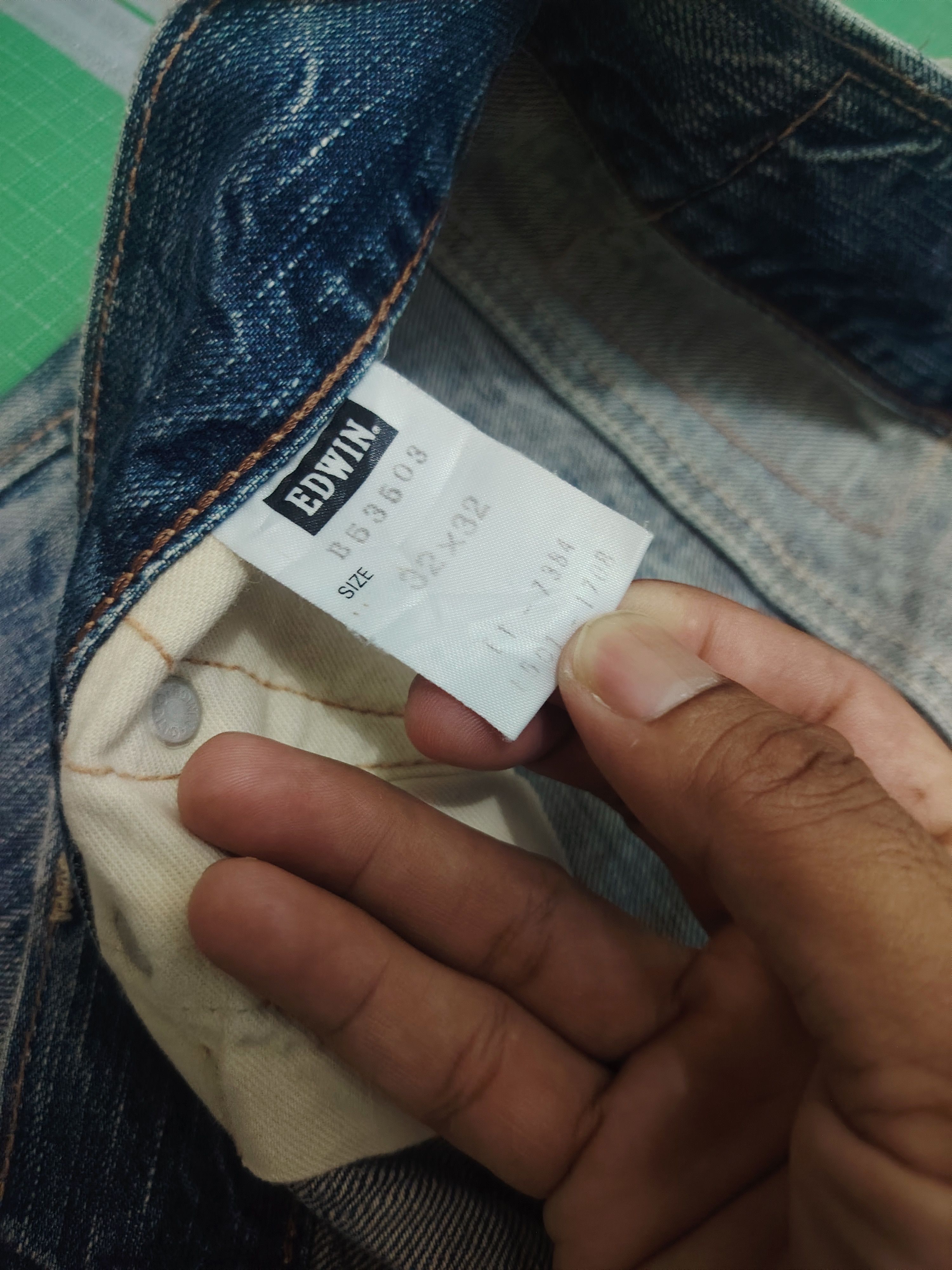 Who Decides War Japanese Edwin 503 Blue Trip Distressed Jeans Size US 34 / EU 50 - 8 Thumbnail