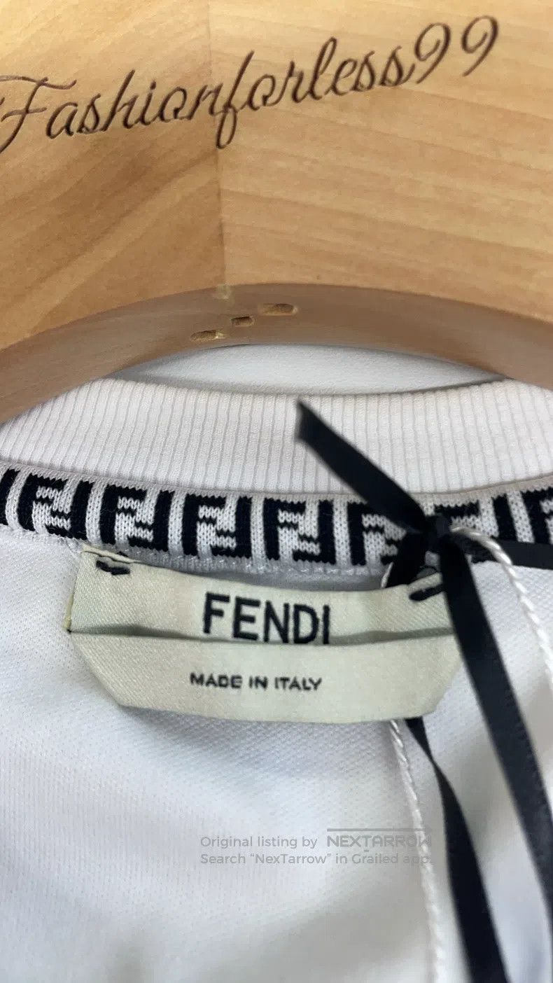 Fendi Fendi White Short Sleeve T-Shirt Size M / US 6-8 / IT 42-44 - 3 Thumbnail