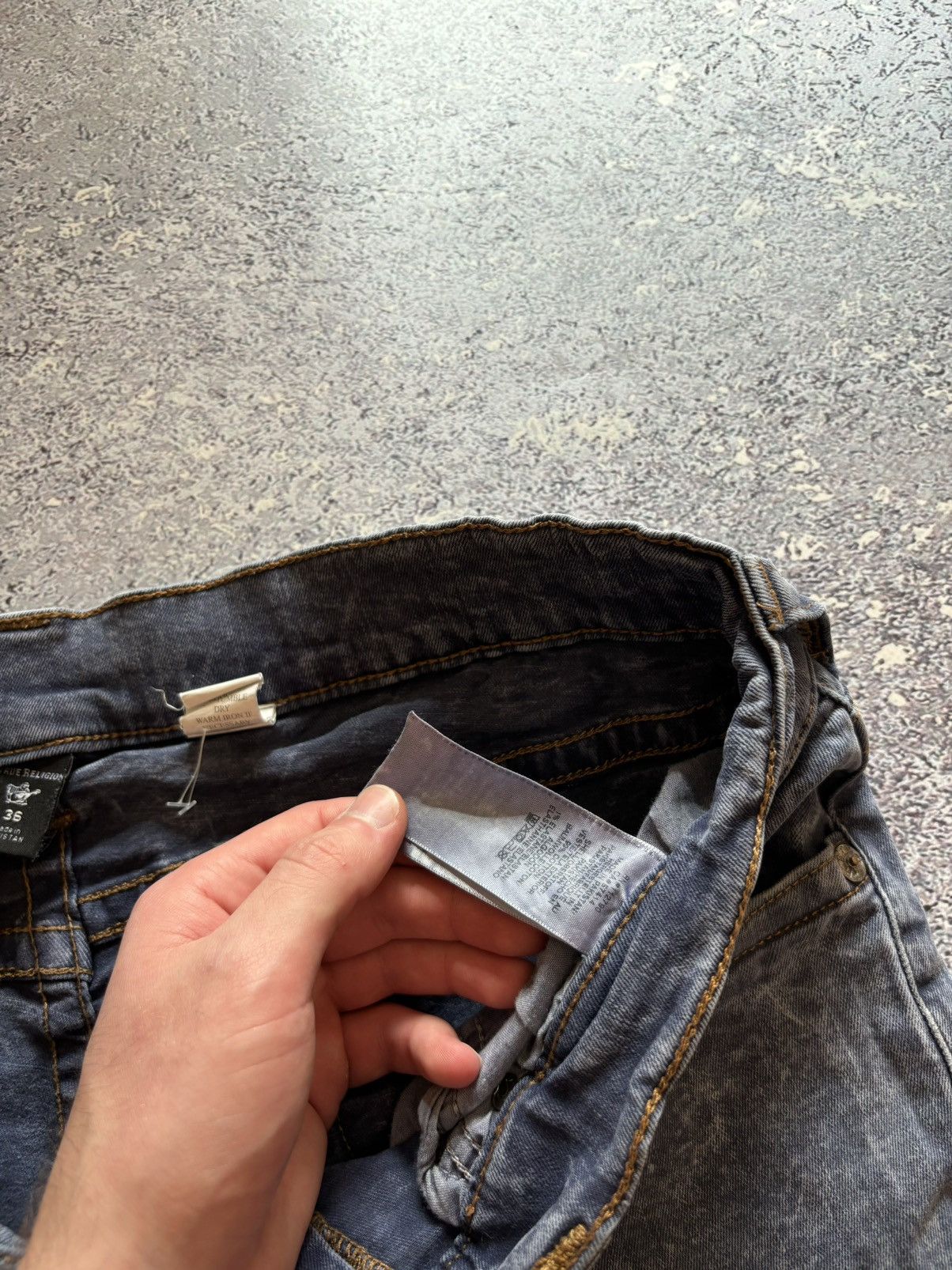 Japanese Brand × True Religion × Vintage Vintage Y2K True Religion Jeans Chief Keef Style USA Washed Size US 36 / EU 52 - 8 Thumbnail