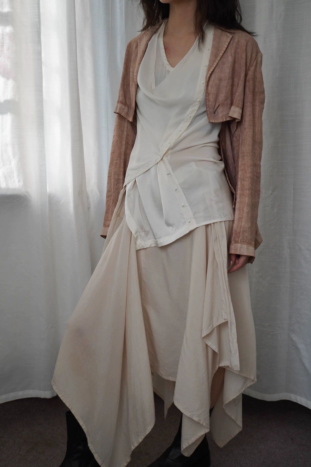 3.1 Phillip Lim PHILLIP LIM 00s Silk Button Plunge Neck Vest Women Size XS / US 0-2 / IT 36-38 - 2 Thumbnail