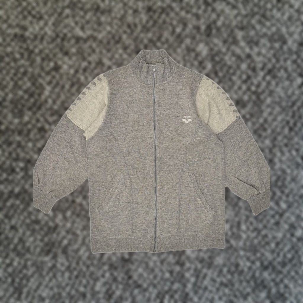 Vintage ARENA Mens Tracksuit Top Jacket S Grey Cotton ZQ18 Size 36R - 1 Thumbnail