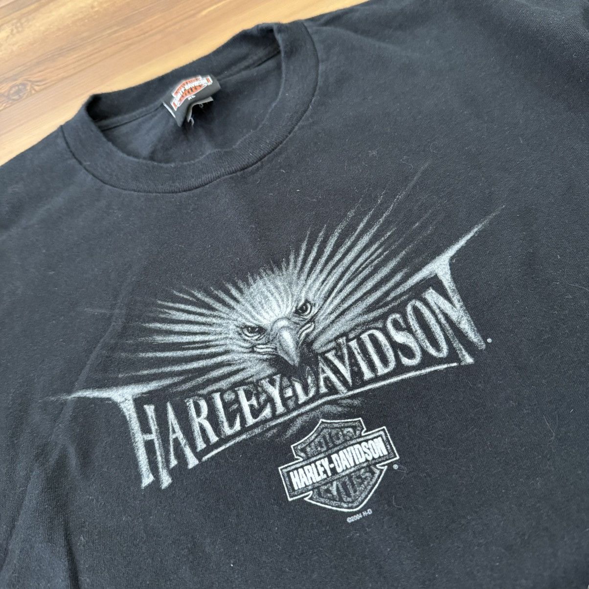 Harley Davidson Vintage ‘02 Black Harley Davidson Kuwait Eagle Tee Shirt Size US XL / EU 56 / 4 - 3 Thumbnail