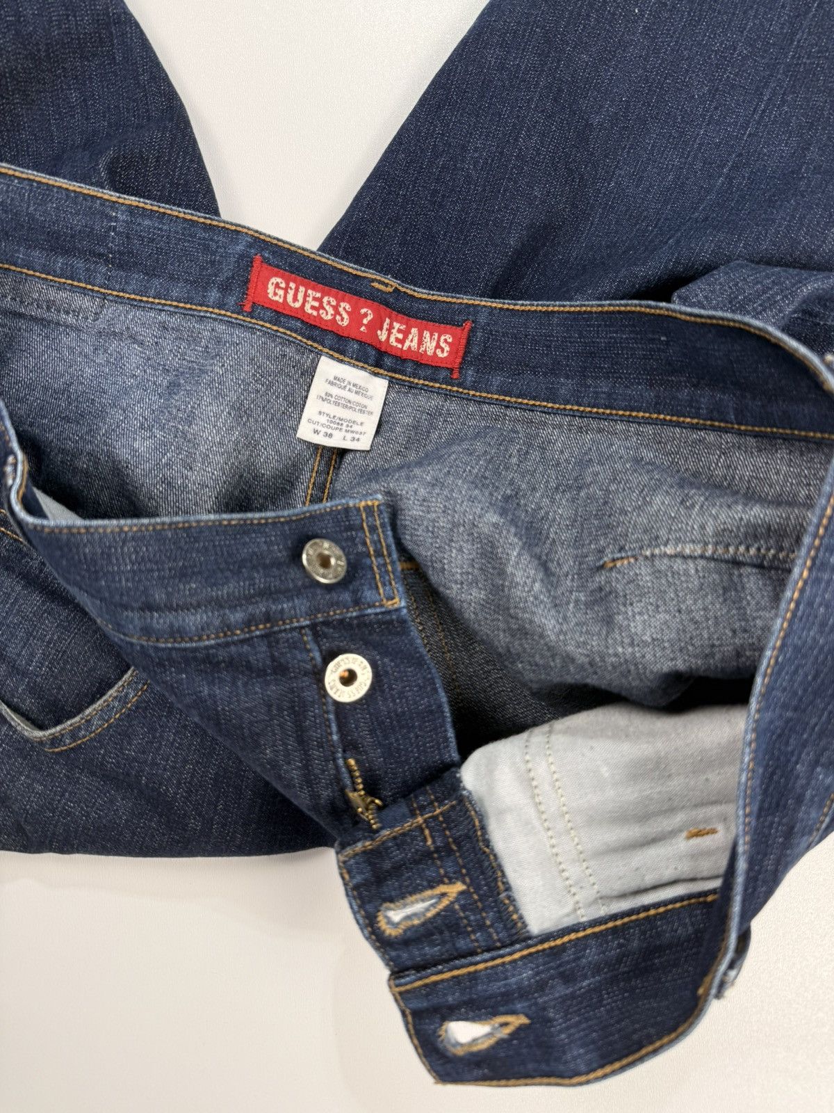 Guess Vintage 90s Guess Mens BootCut Darkwash Size US 38 / EU 54 - 6 Thumbnail