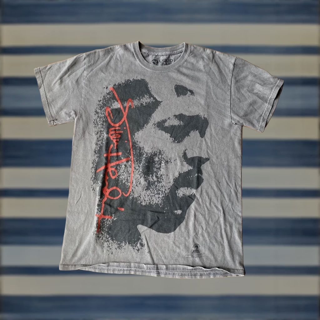 Liquid Blue VINTAGE Liquid Blue Jimi Hendrix Big Face T-Shirt M Mens Brown Cotton Graphic Print Short Sleeve Crew Neck 2000s Band Hippie Rainbow Size US M / EU 48-50 / 2 - 1 Thumbnail